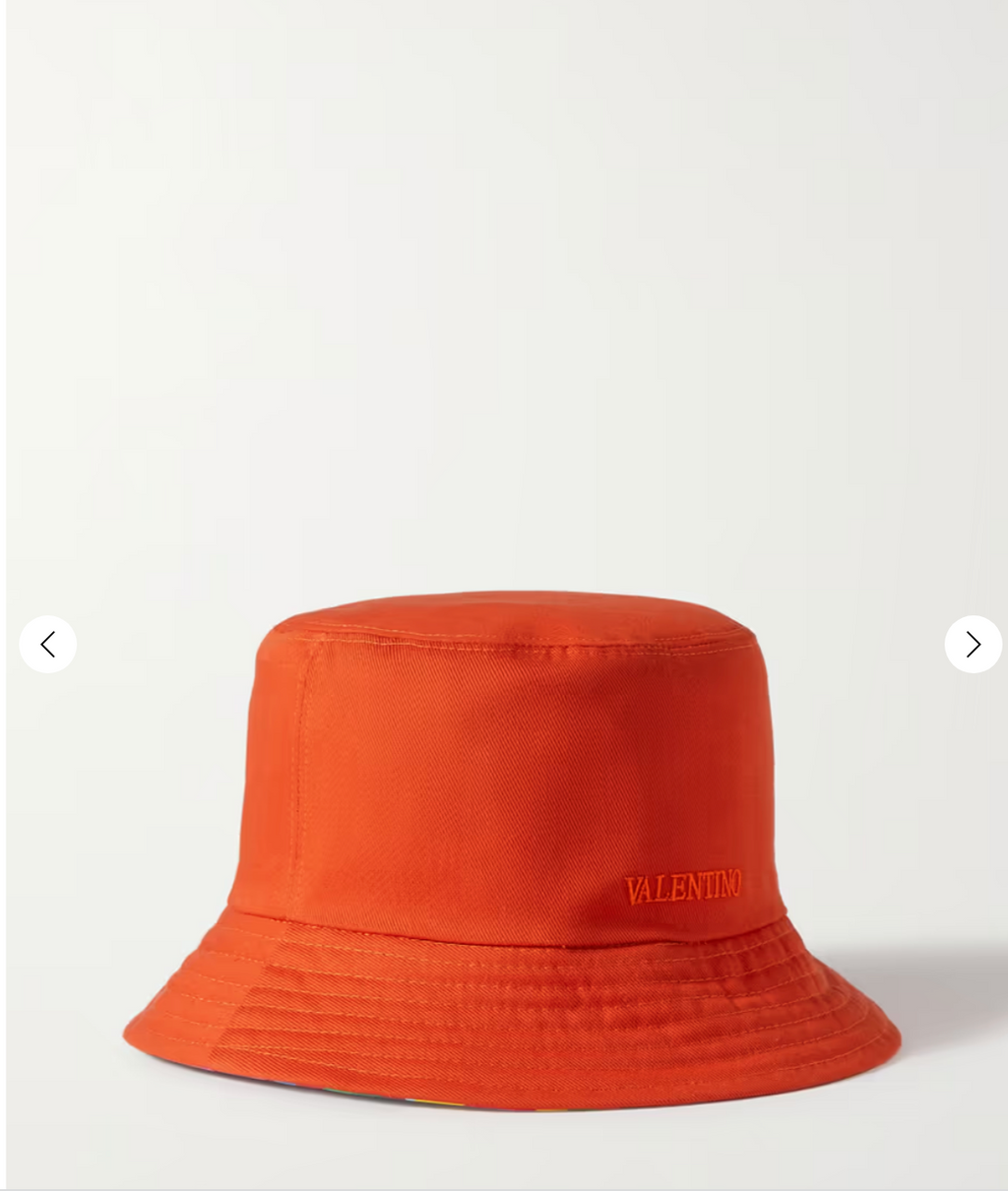 VALENTINO GARAVANI REVERSIBLE MULTICOLOR OPTICAL BUCKET HAT