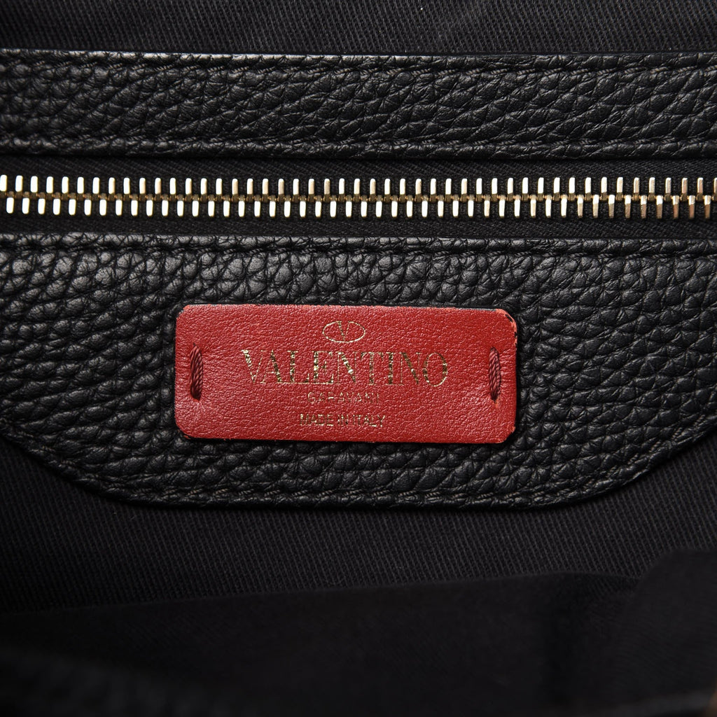 VALENTINO Pebbled Calfskin Rockstud Drawstring Backpack