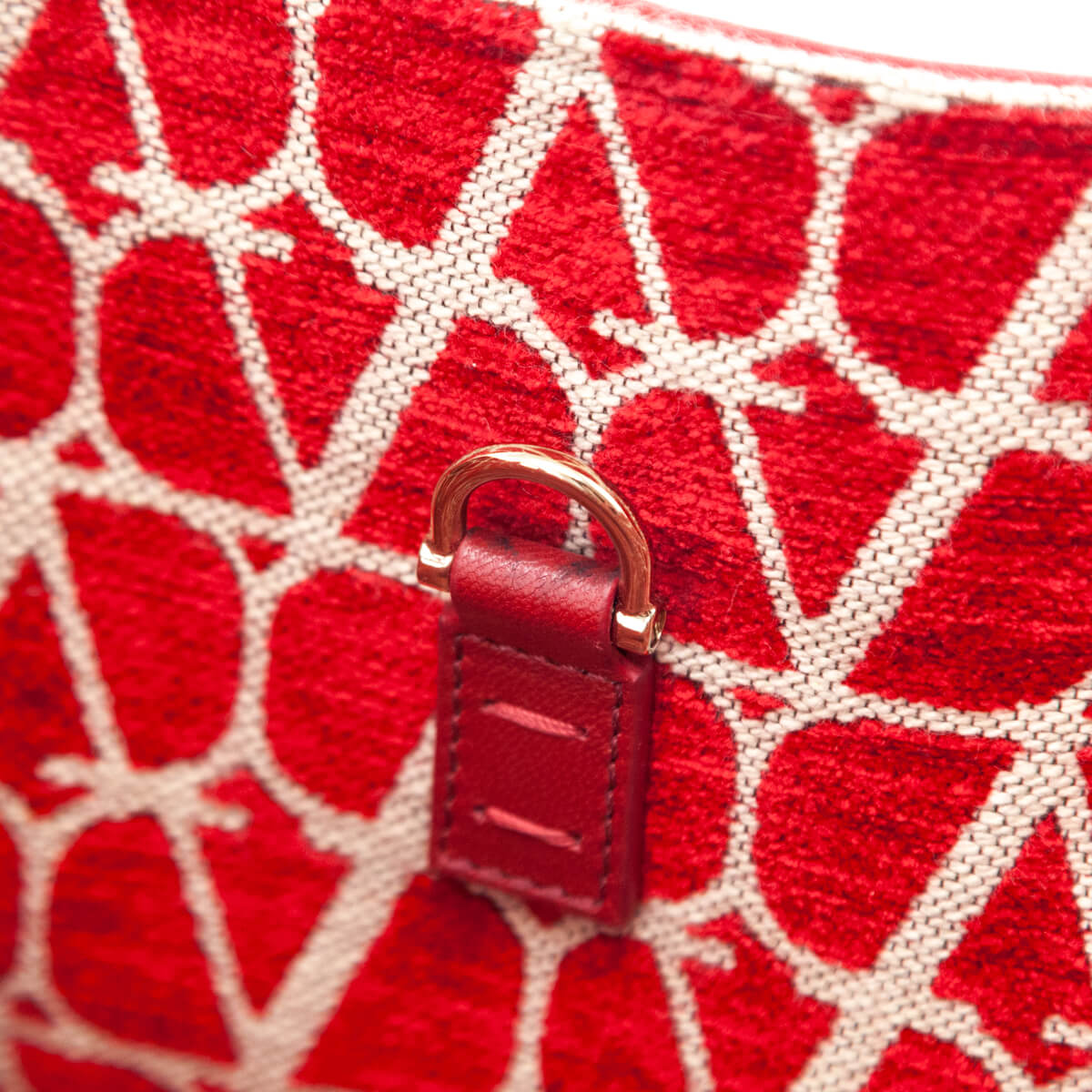 Valentino Beige & Red Le Troisieme Toile Iconographe Tote