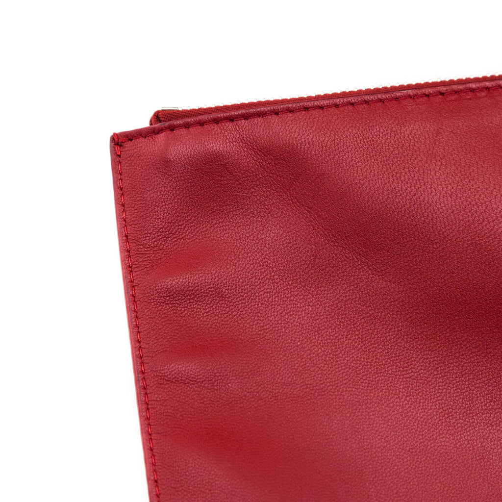 Valentino Beige & Red Le Troisieme Toile Iconographe Tote