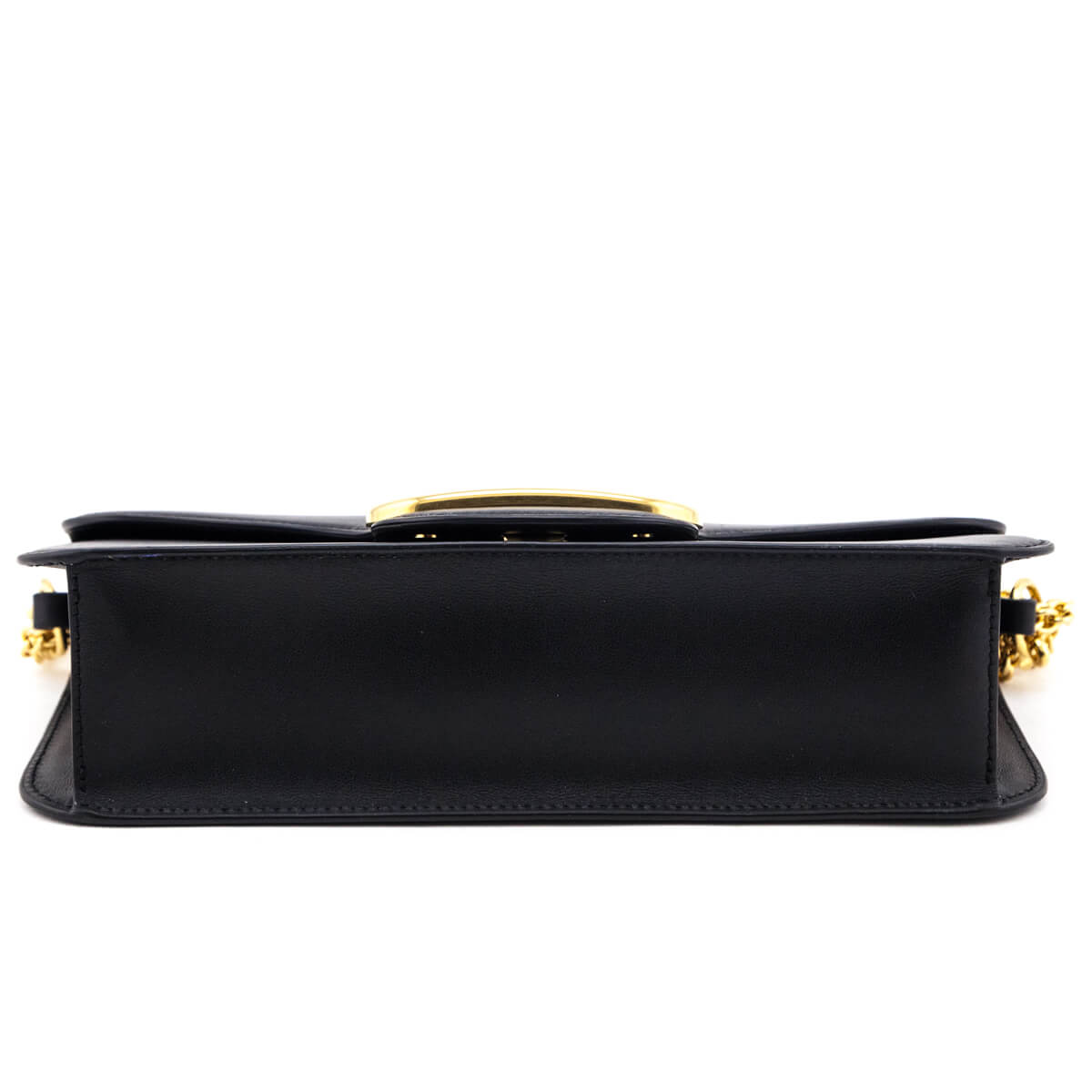 Valentino Black Calfskin Vlogo Loco Shoulder Bag