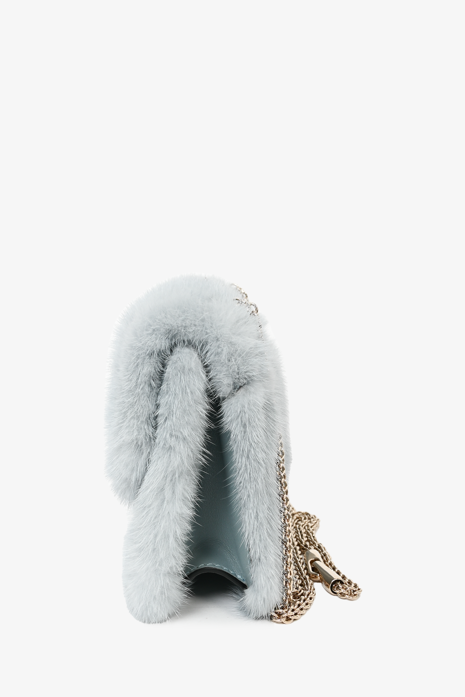 Valentino Blue Mink Glam Lock Shoulder Bag