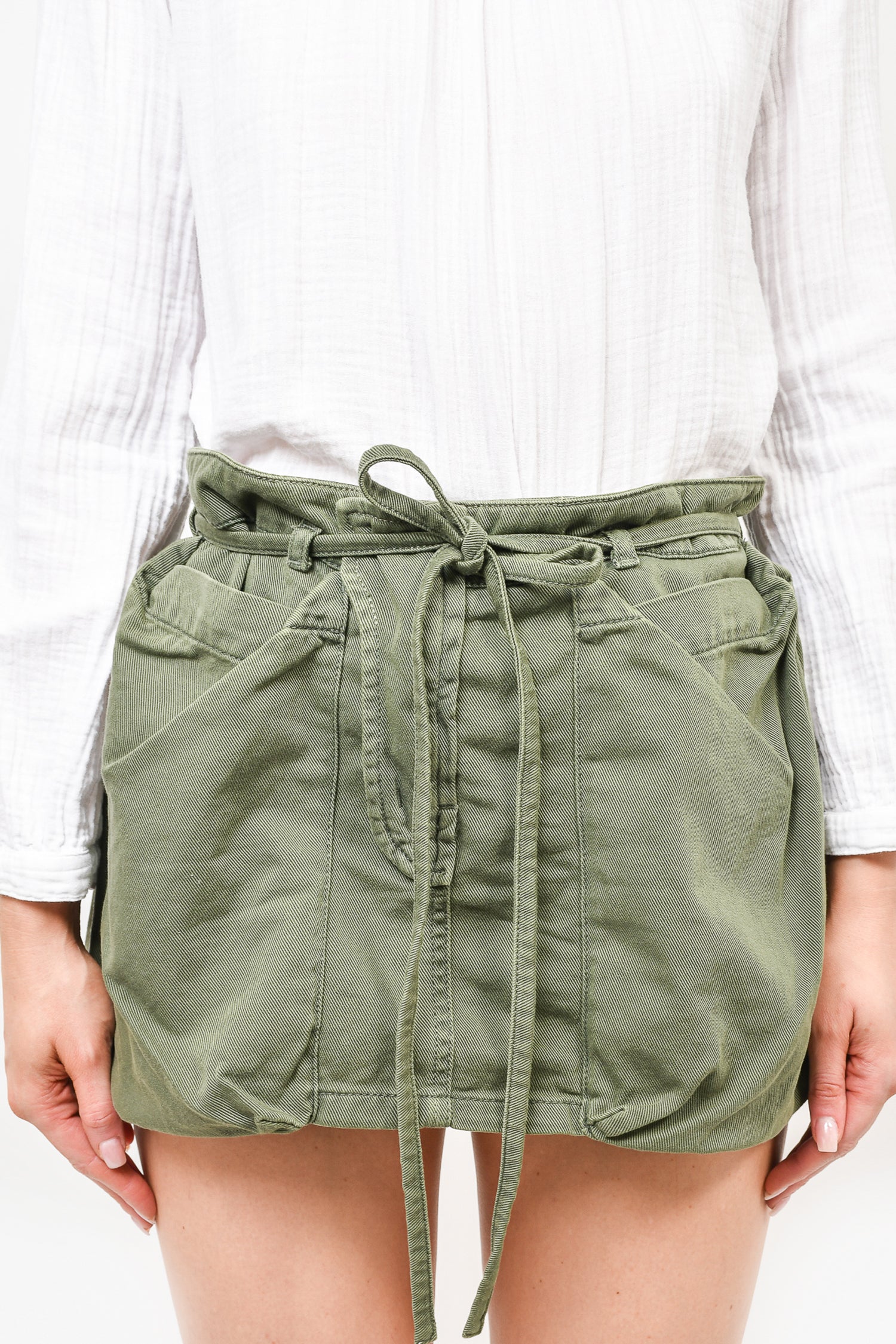 Valentino Olive Green Cargo Skirt Size 42