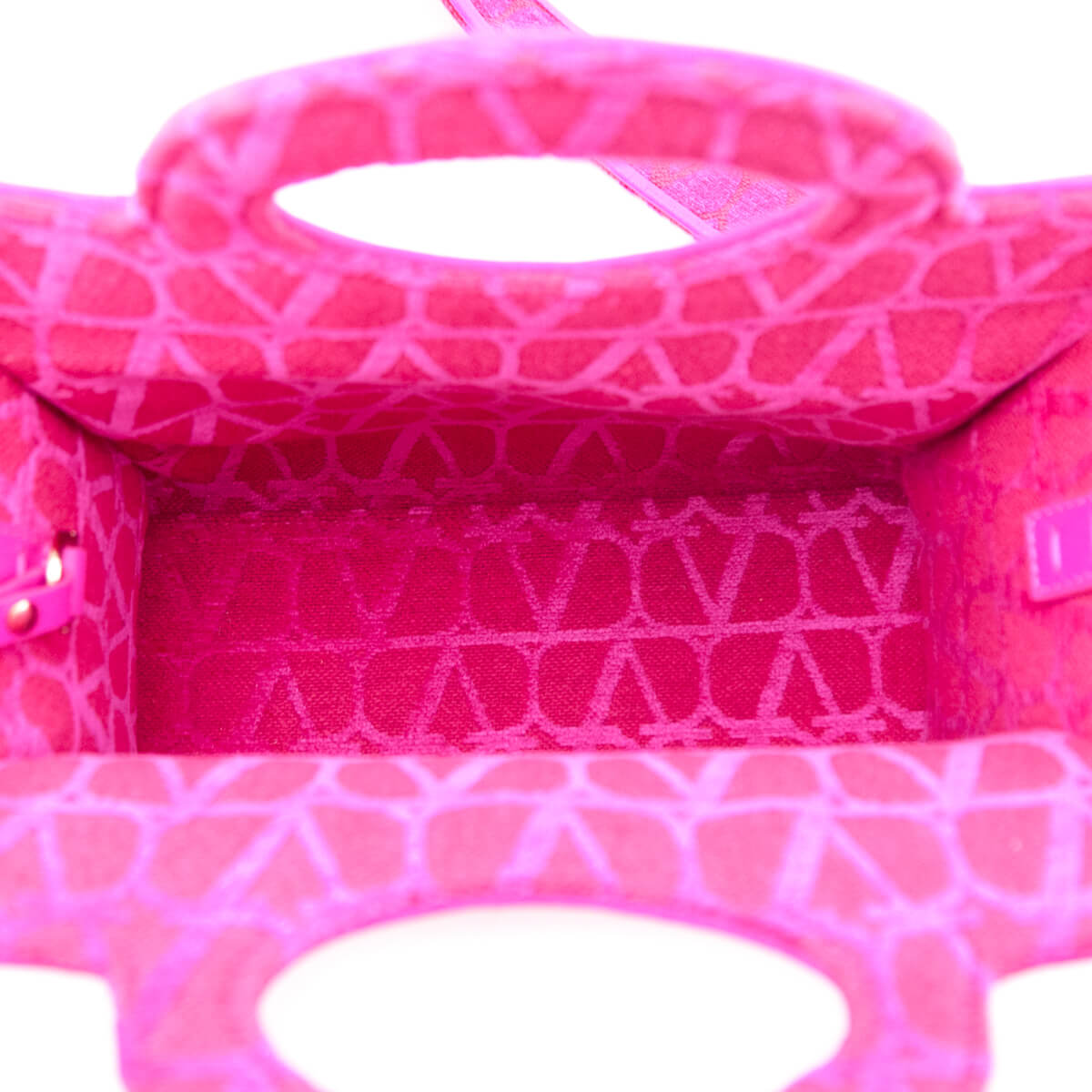 Valentino Pink & Red Toile Iconographe Le Troisieme Mini Tote