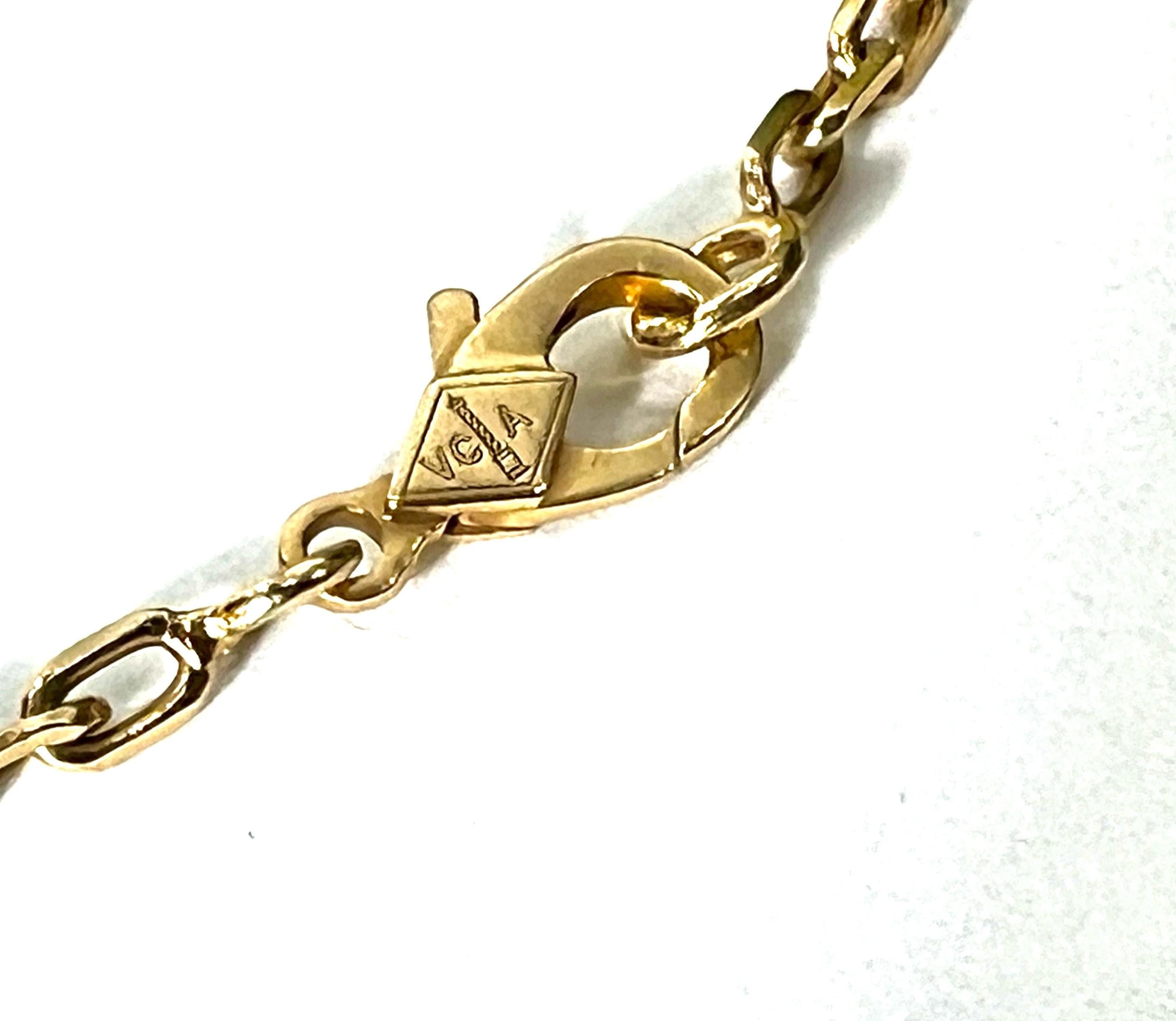 VAN CLEEF & ARPELS 18K GOLD 5 MOTIFS BLUE AGATE STONE ALHAMBRA BRACELET