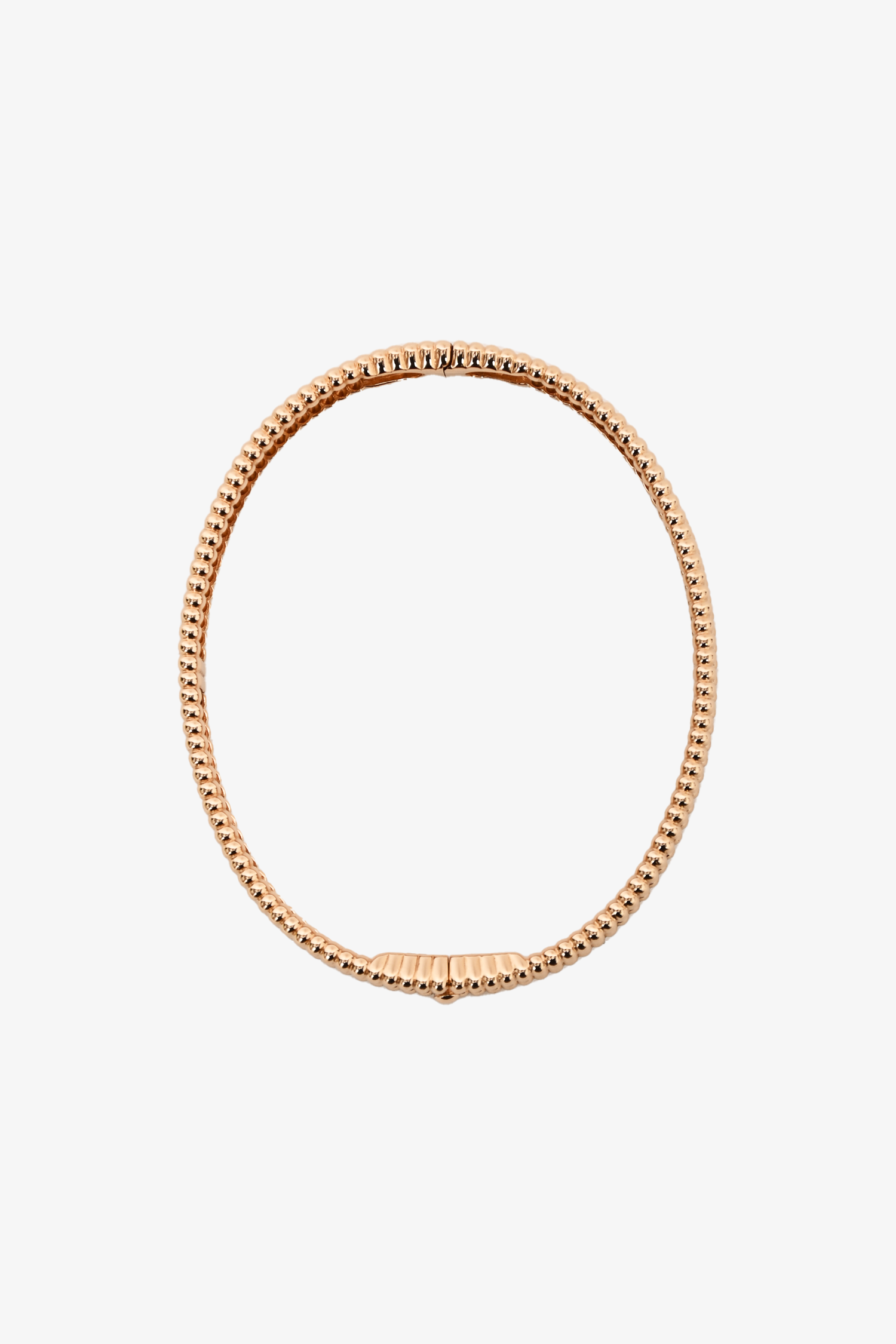 Van Cleef & Arpels 18K Rose Gold Perlee Signature Medium Model Bracelet 17mm
