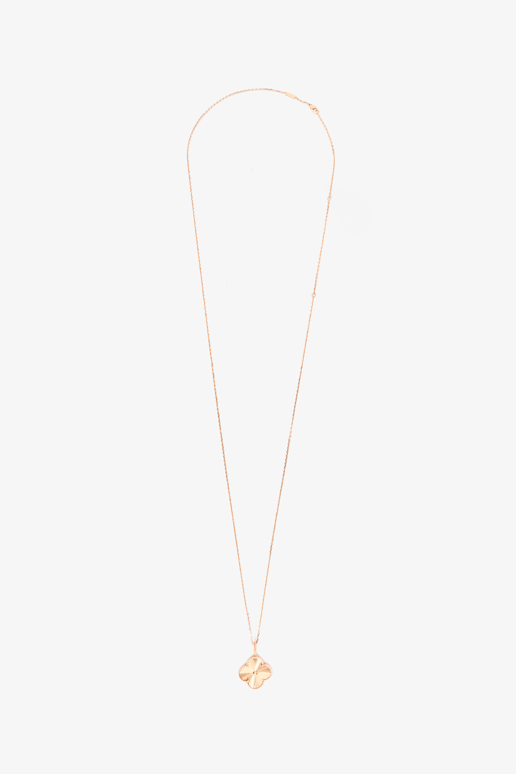 Van Cleef & Arpels 18K Yellow Gold Motif Magic Alhambra Pendant Necklace