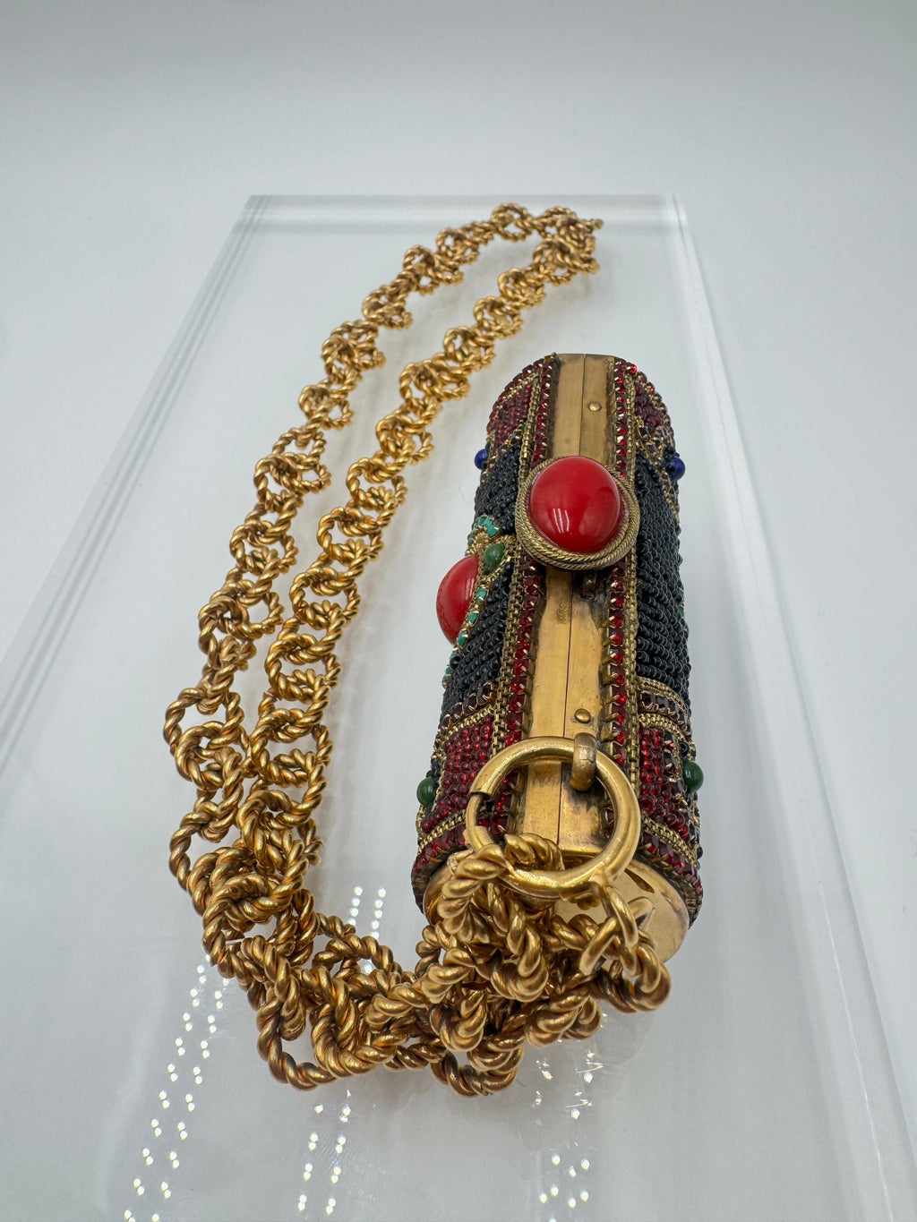 Chanel Vintage 1981 Jewelled Metal Clutch