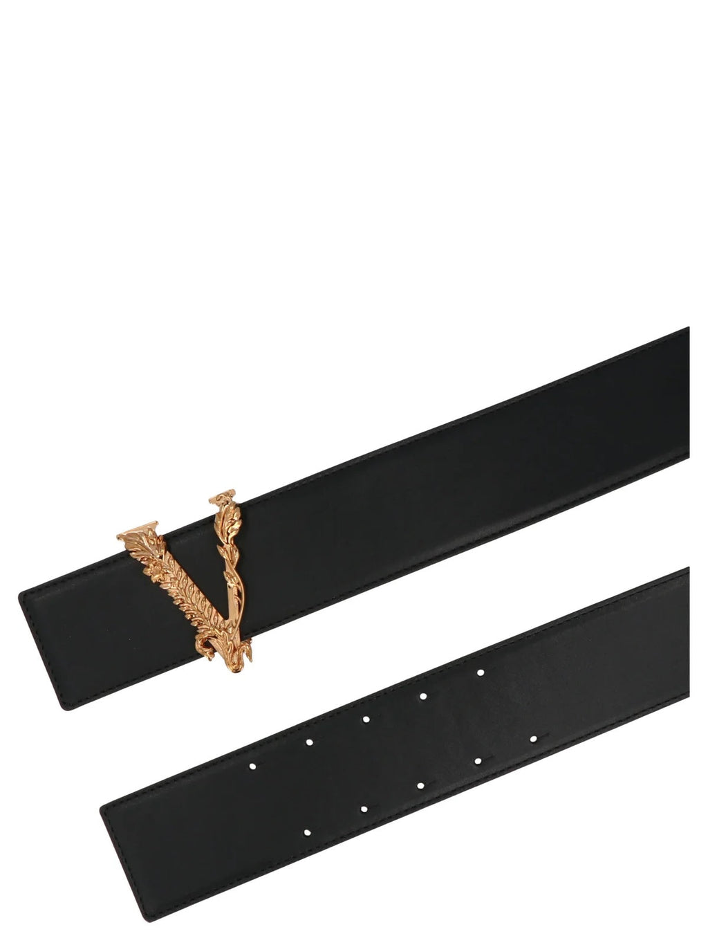 VERSACE VIRTUS LEATHER BUCKLE BELT