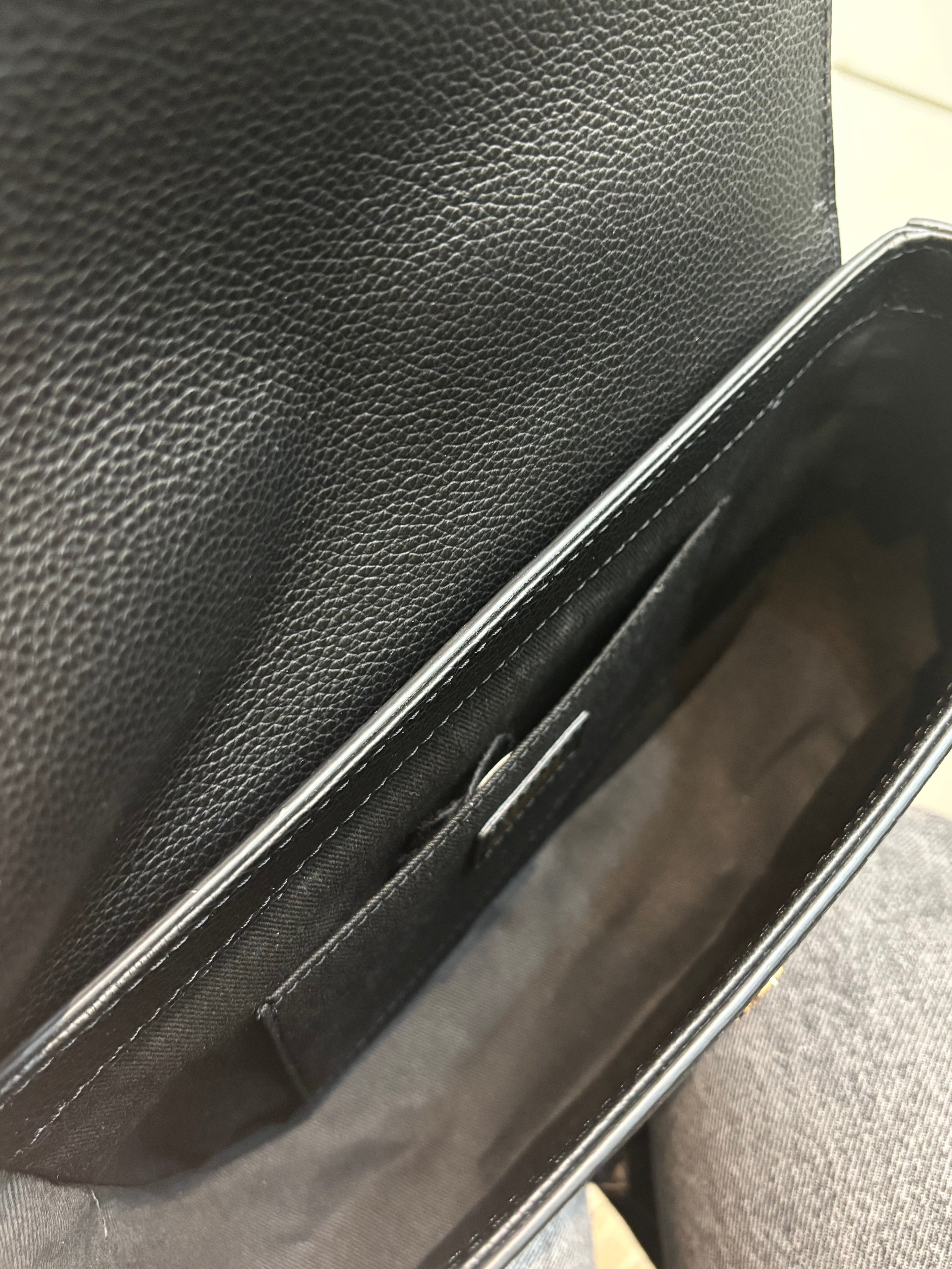VESACE VIRTUS CALFSKIN LEATHER SHOULDER BAG