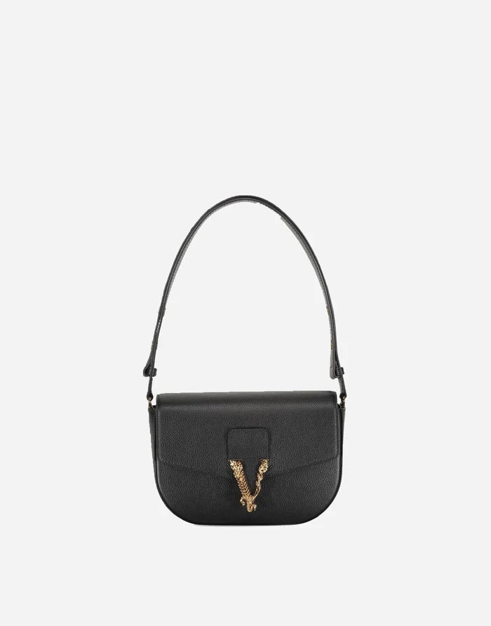 VESACE VIRTUS CALFSKIN LEATHER SHOULDER BAG
