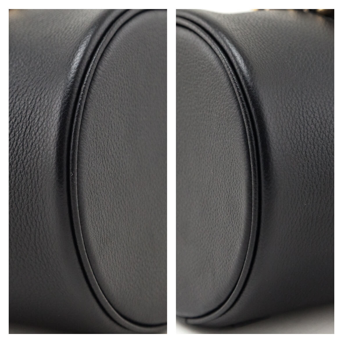 Versace Black Calfskin La Medusa Chain Bucket Bag