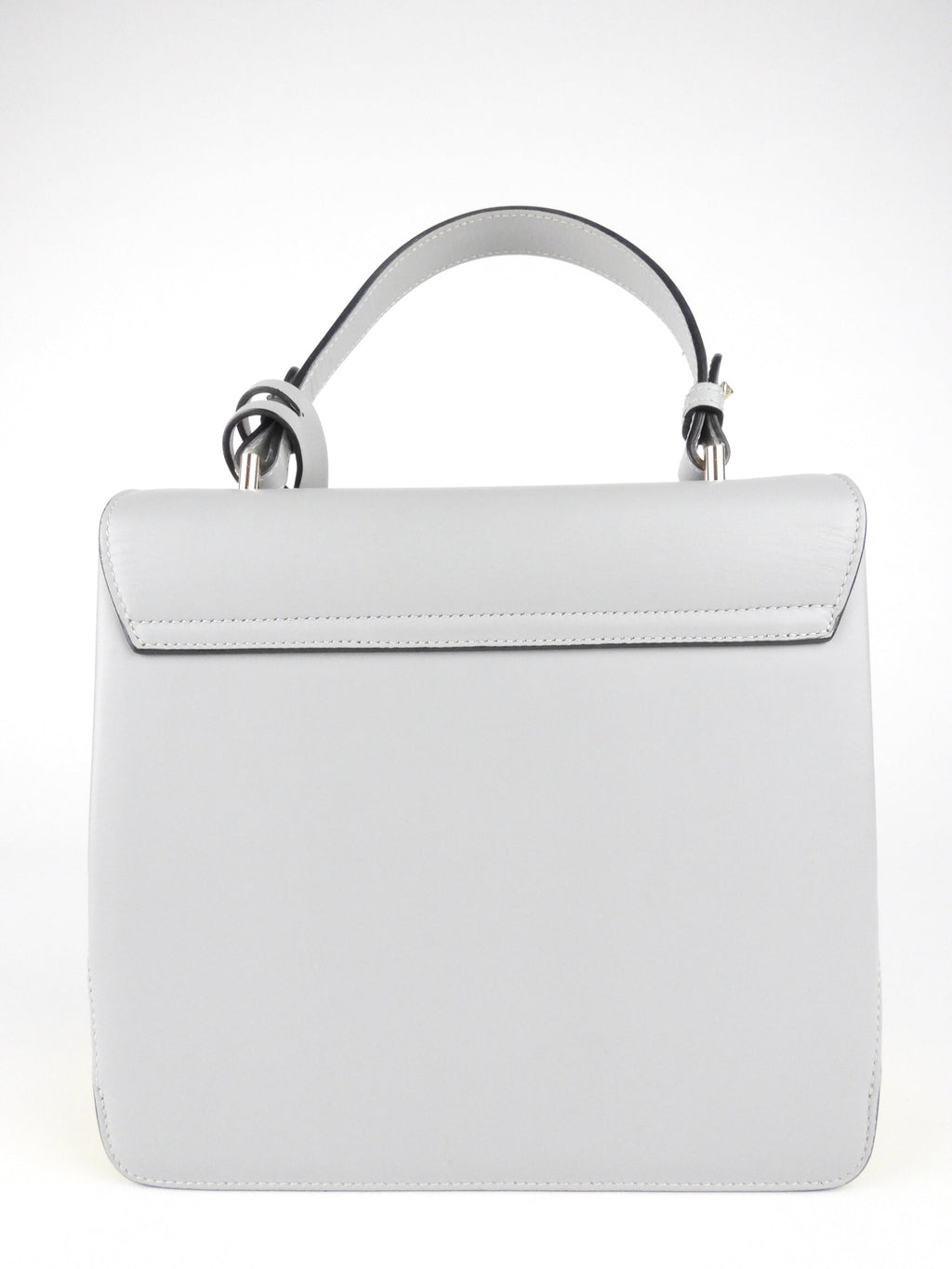Versace DV One Grey Leather and Yellow Suede Two Way Bag