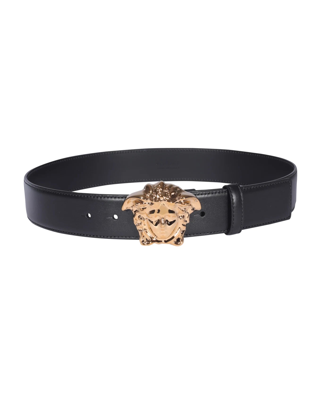 VERSACE MEDUSA LOGO LEATHER BELT