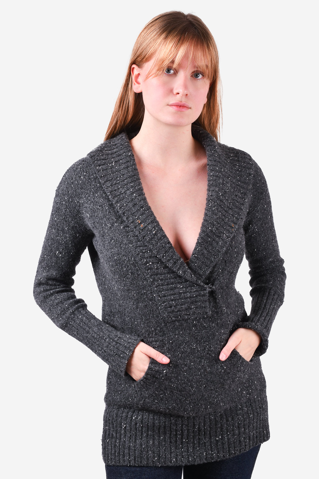 Vince Grey Cashmere Knit Pullover Sweater Size S