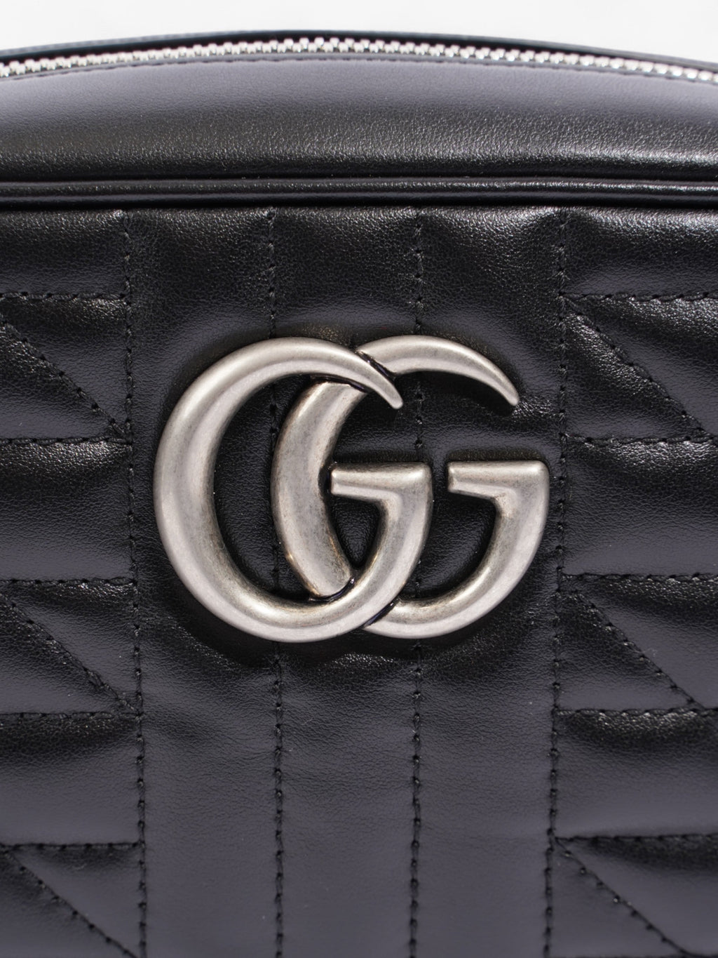 Gucci GG Marmont Chain Black Calfskin Leather Small