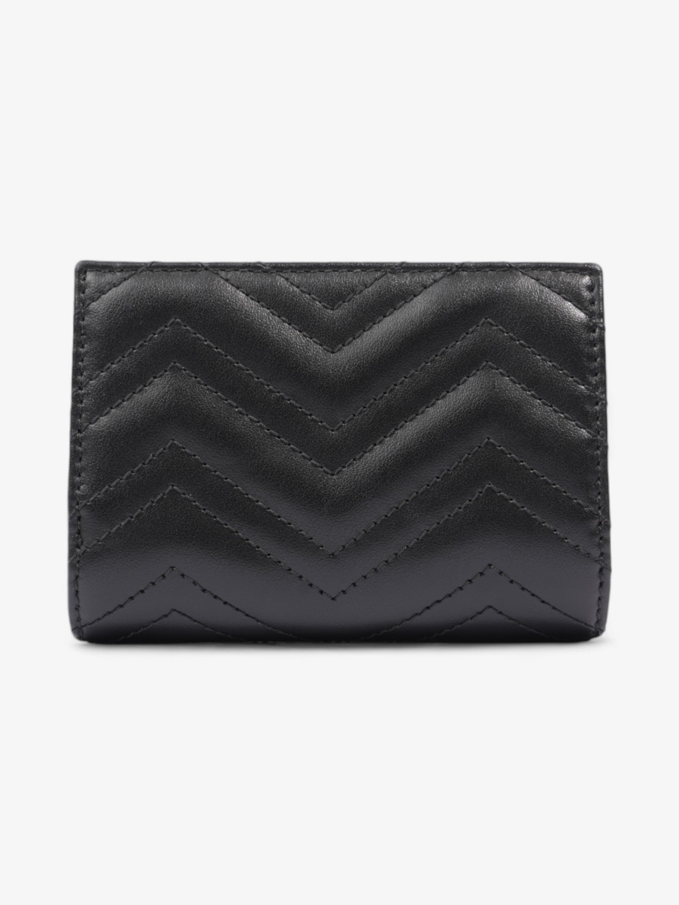 Gucci GG Marmont Wallet Black Matelasse Leather
