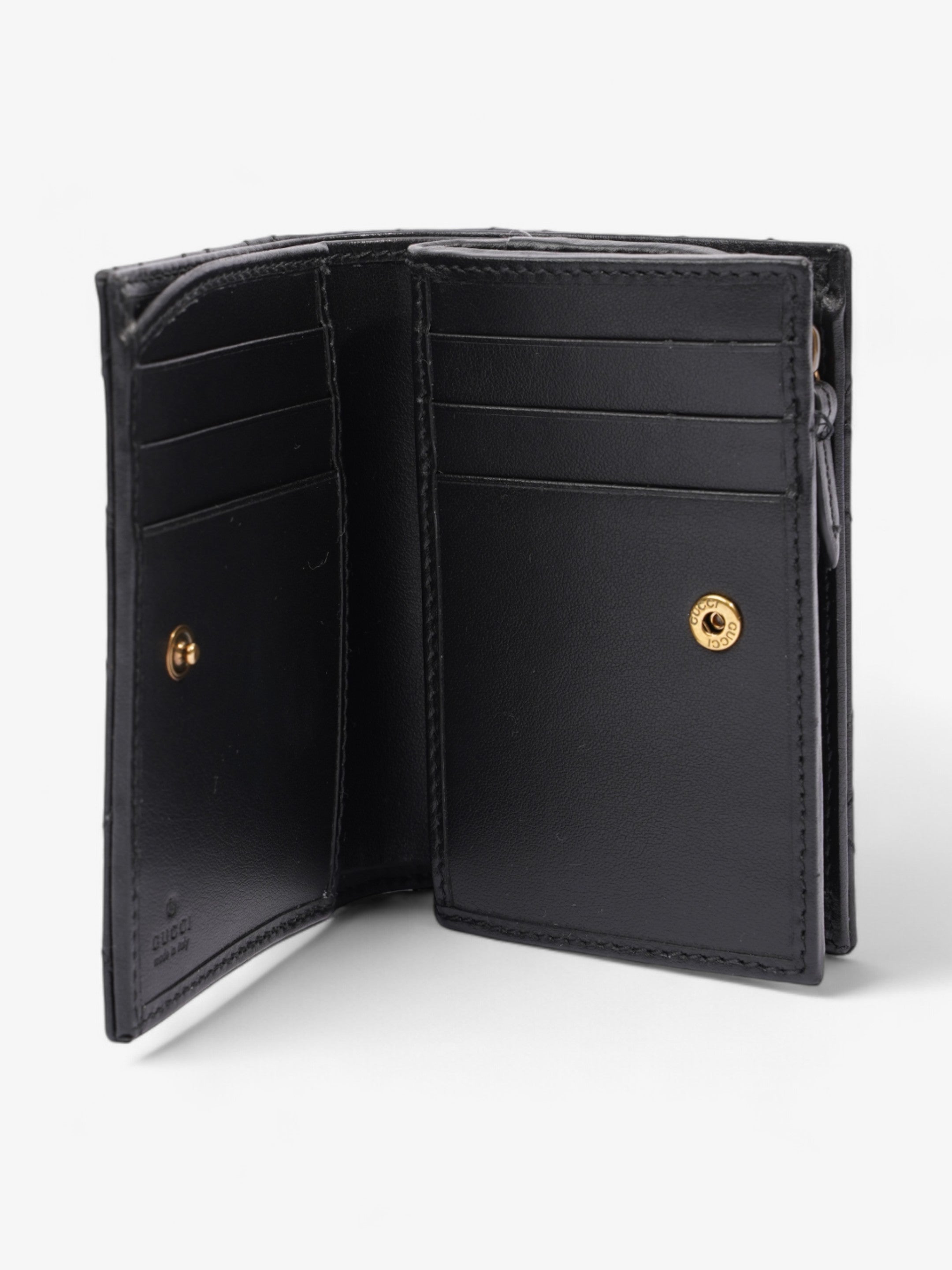 Gucci GG Marmont Wallet Black Matelasse Leather