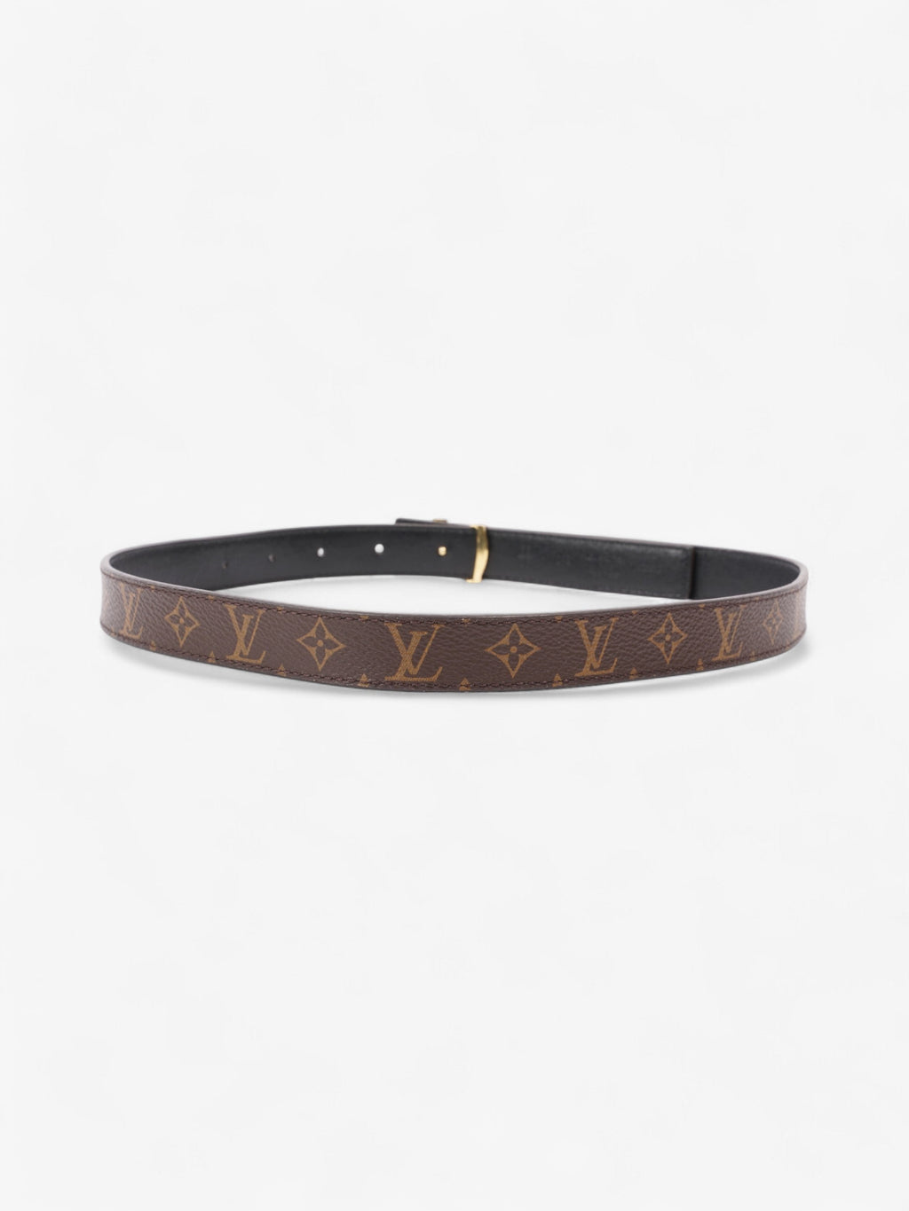 Louis Vuitton LV Initiales Reversible Belt Monogram / Black / Gold Coated Canvas 65cm / 26"