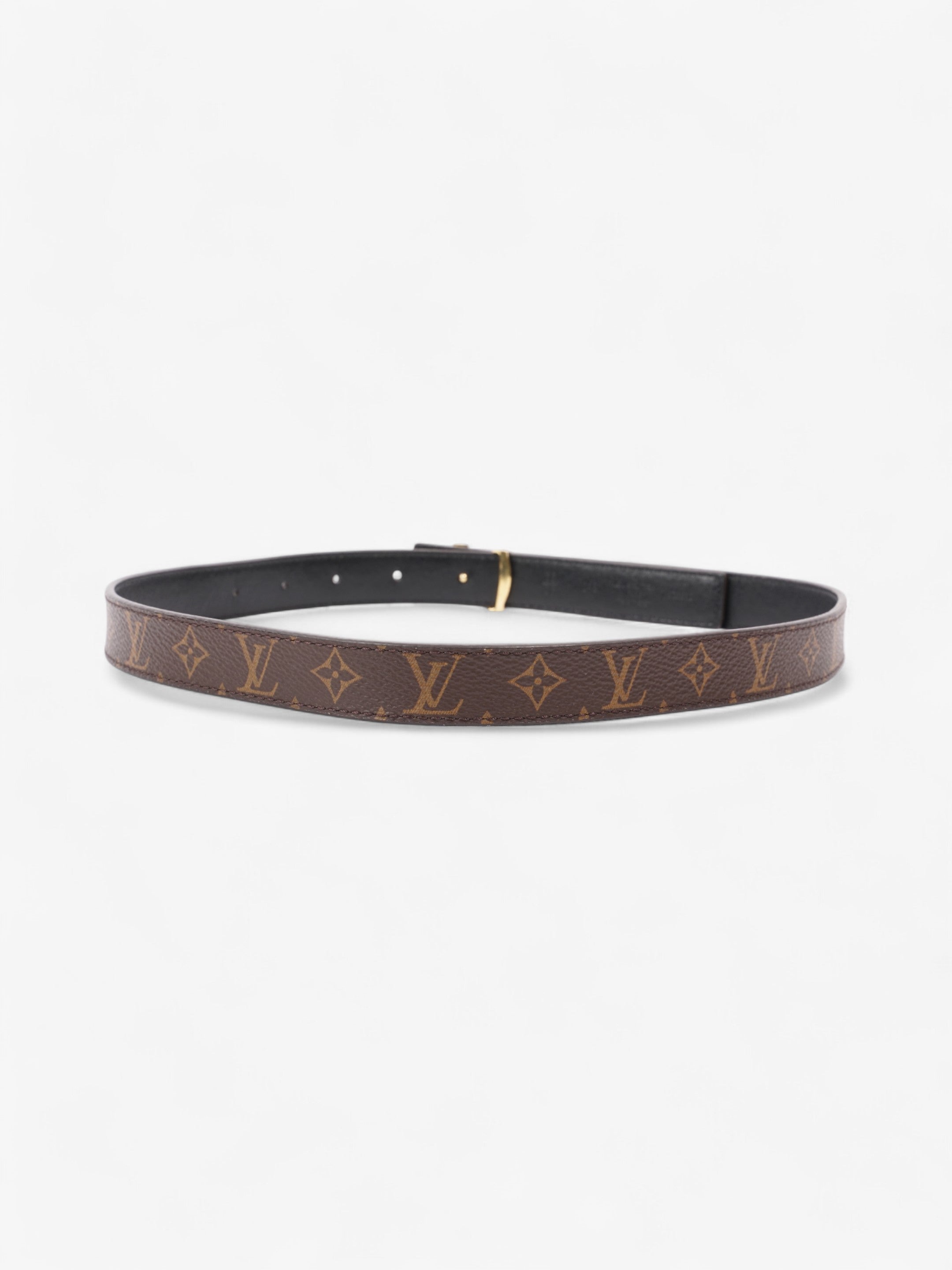 Louis Vuitton LV Initiales Reversible Belt Monogram / Black / Gold Coated Canvas 65cm / 26"