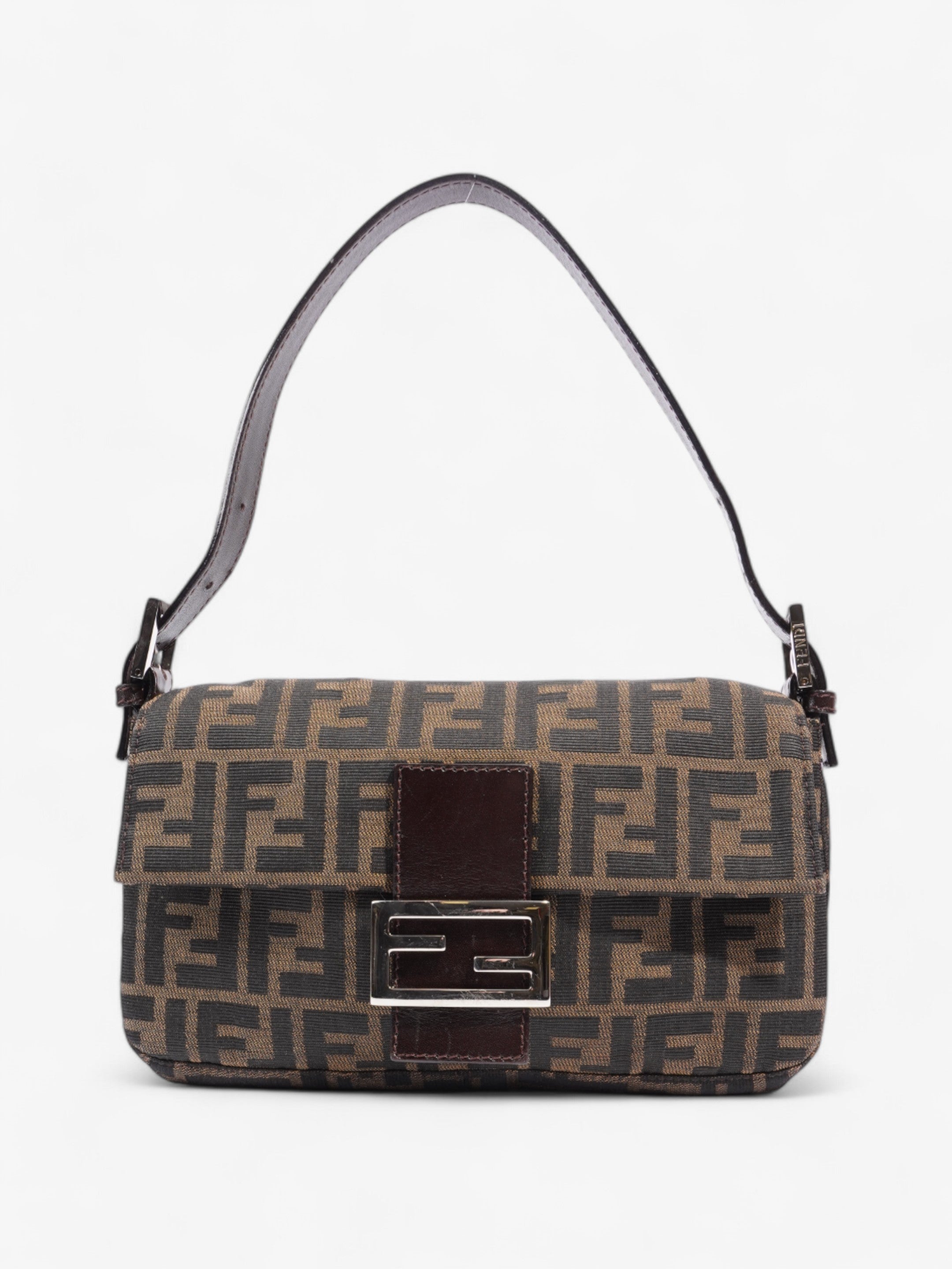 Fendi Zucca Baguette Tobacco / Dark Brown Cotton