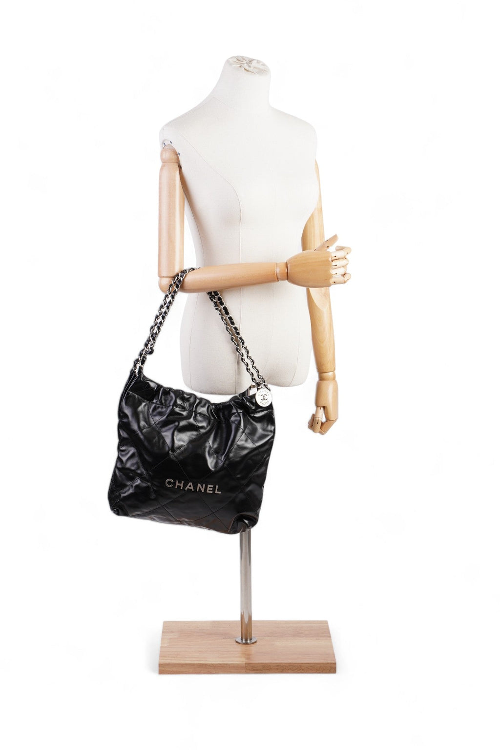 Chanel Chanel 22 Black Calfskin Leather Small