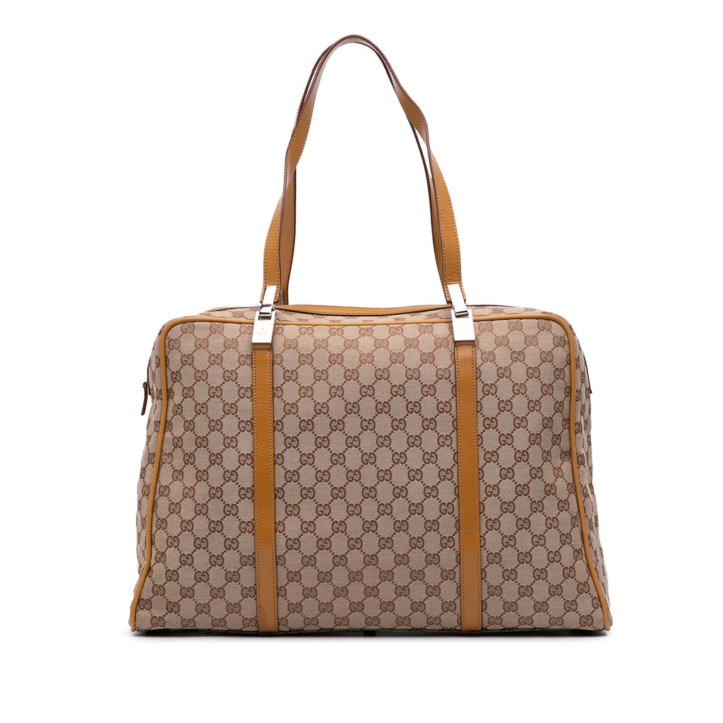 Web Carry On Duffle Bag GG Canvas Large