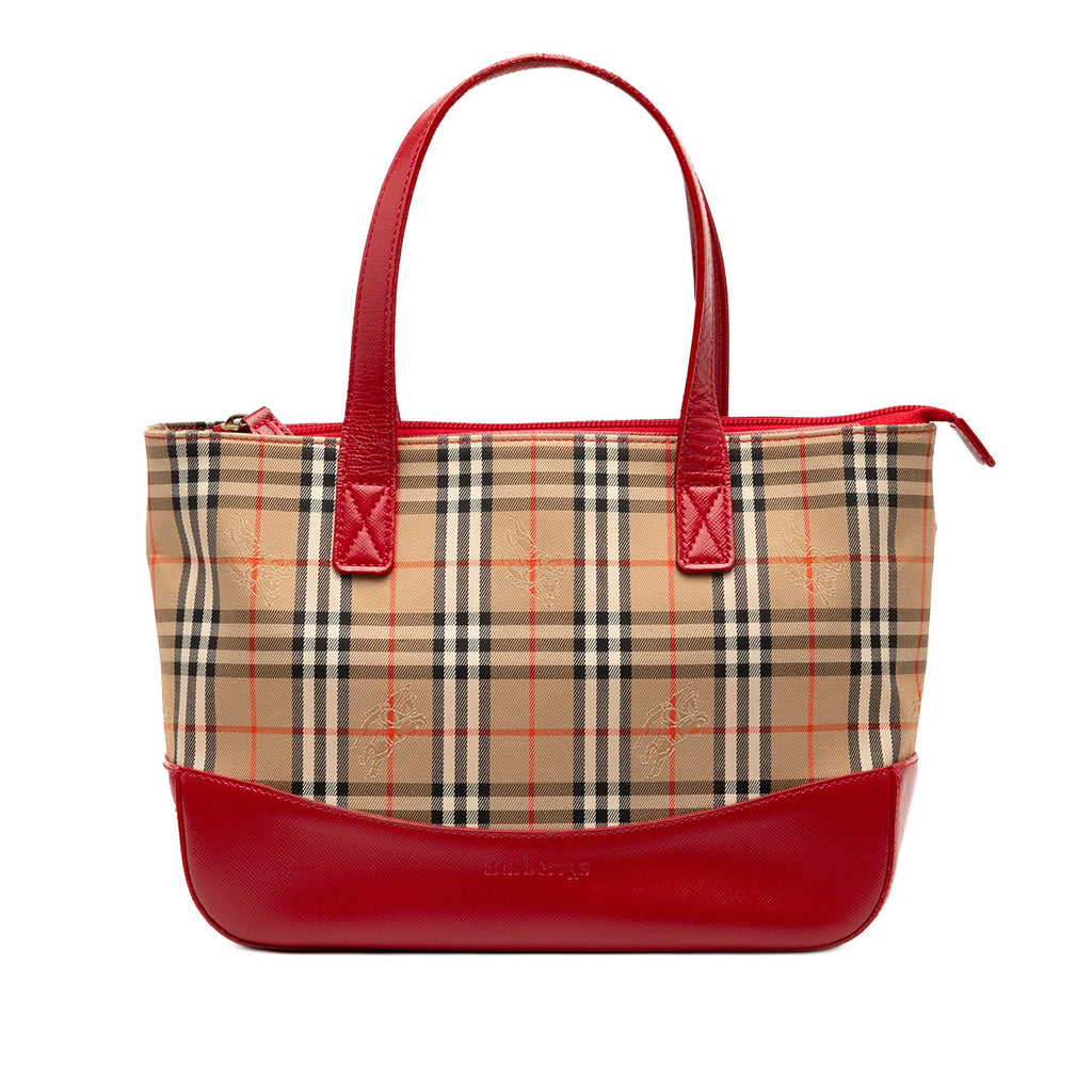 Reversible Tote Haymarket Coated Canvas and Leather Small