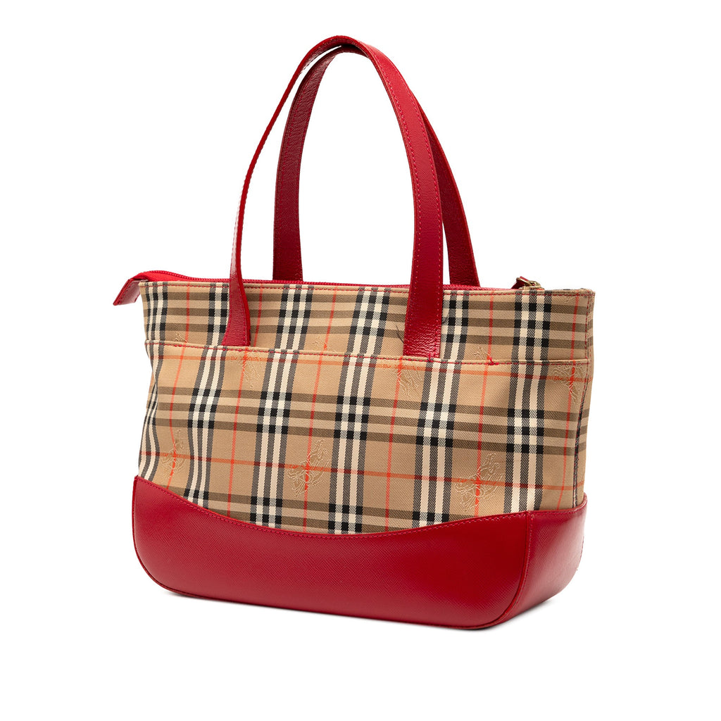 Reversible Tote Haymarket Coated Canvas and Leather Small