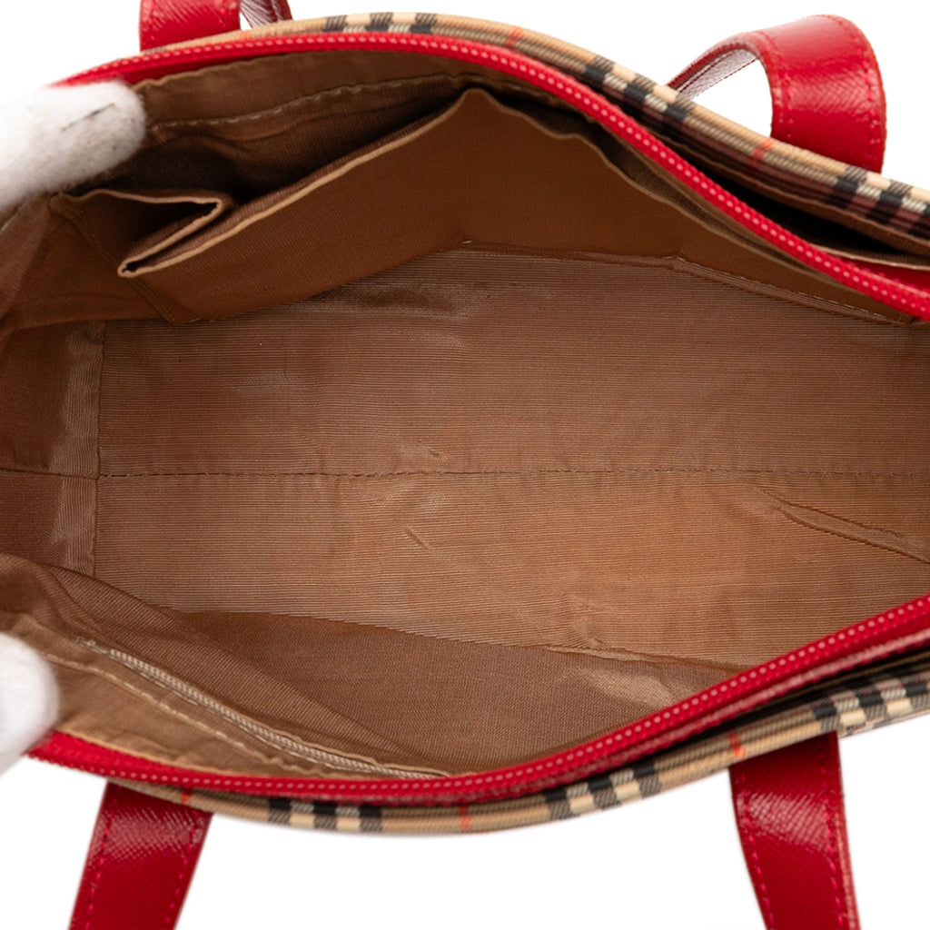 Reversible Tote Haymarket Coated Canvas and Leather Small