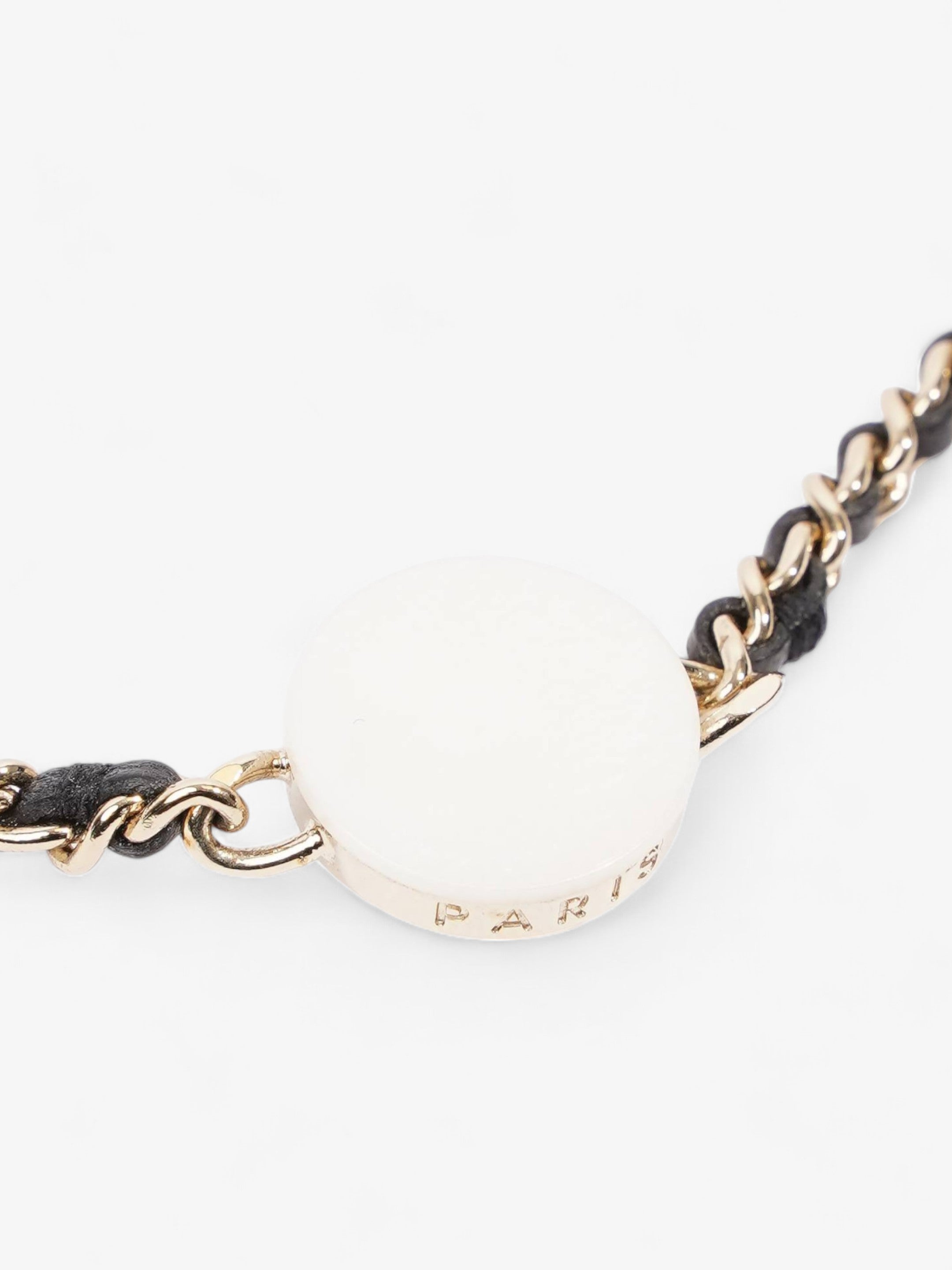 Chanel CC Chain Choker Black / Gold Base Metal 30cm