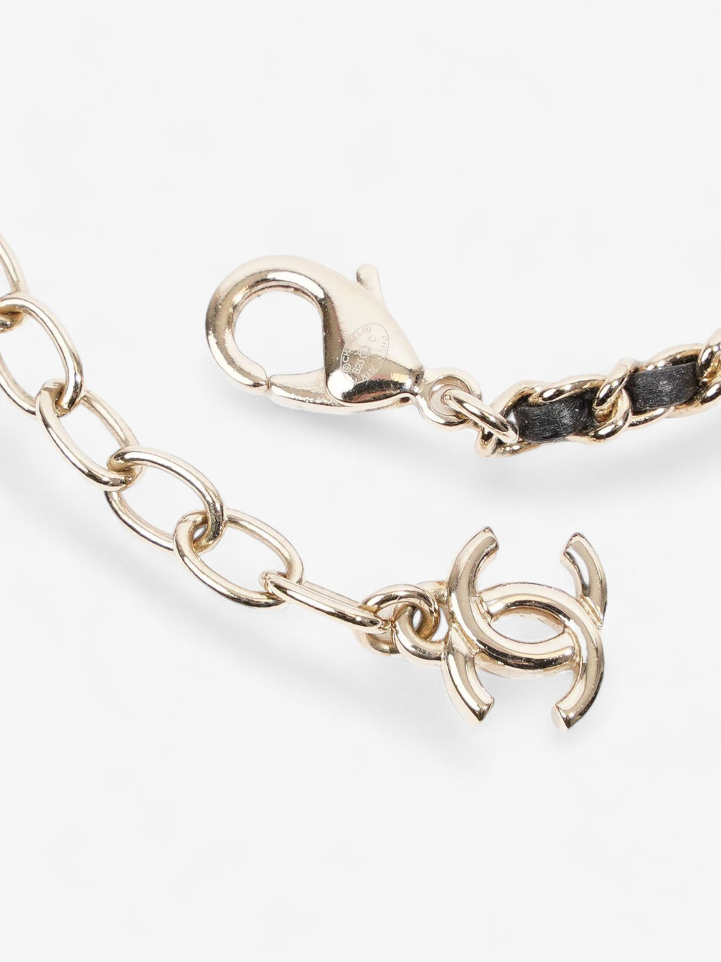 Chanel CC Chain Choker Black / Gold Base Metal 30cm