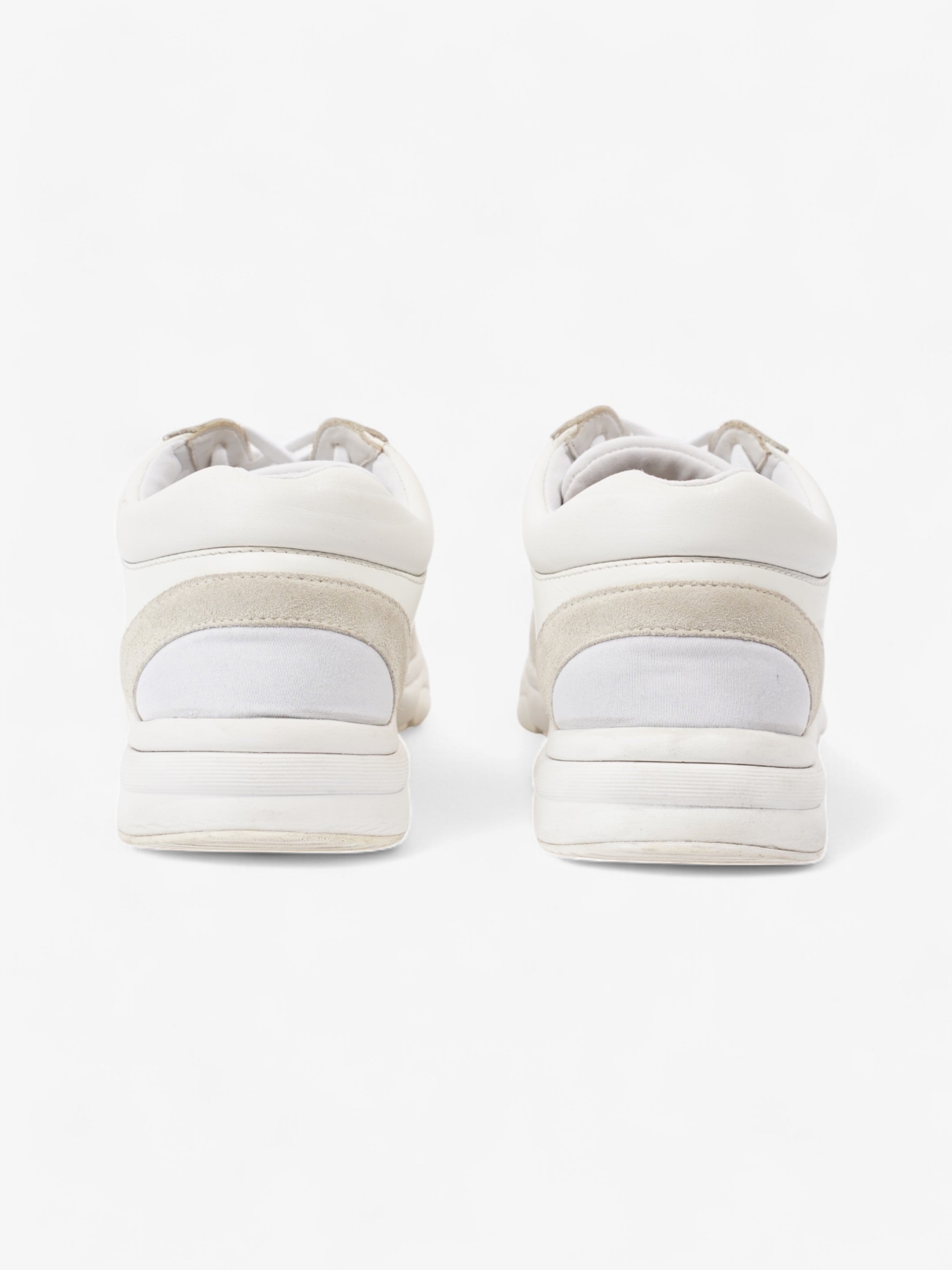 Chanel CC Logo Sneakers White  Suede EU 39 UK 6