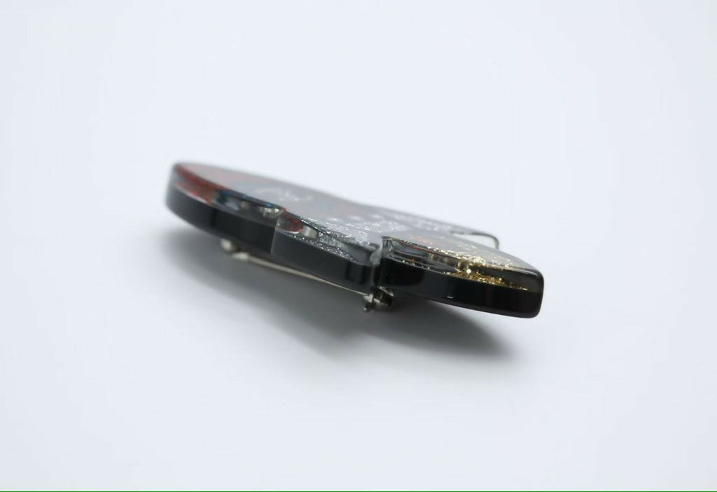 Chanel 17S Resin Rocket Glitter Creative Brooch
