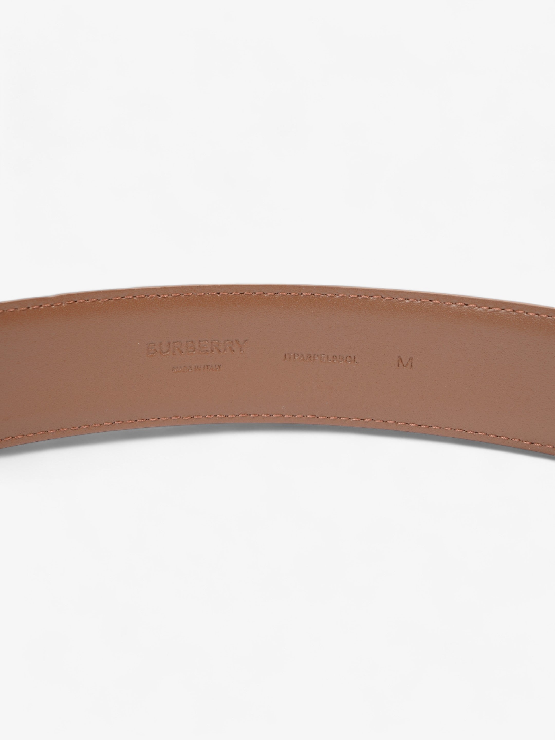 Burberry TB Belt Camel Leather Medium