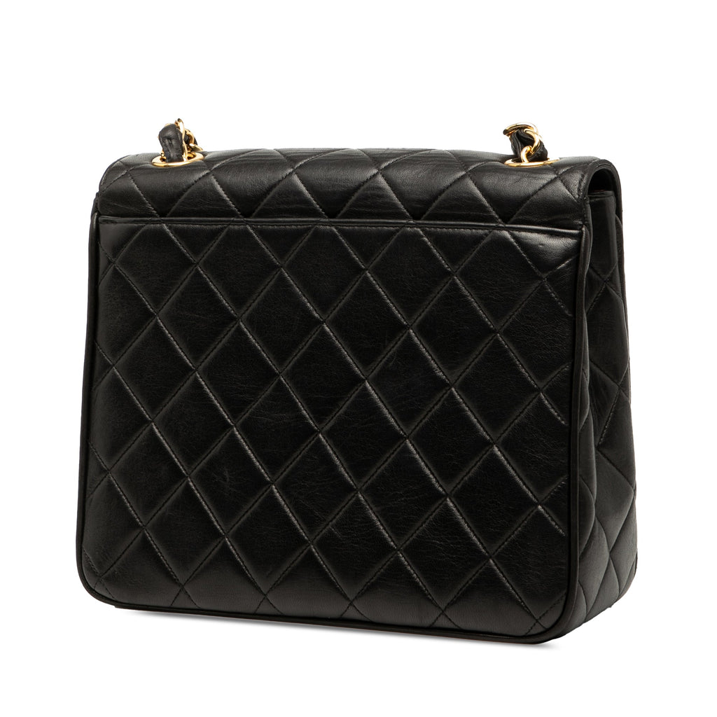 Vintage Square CC Flap Bag Quilted Lambskin Medium