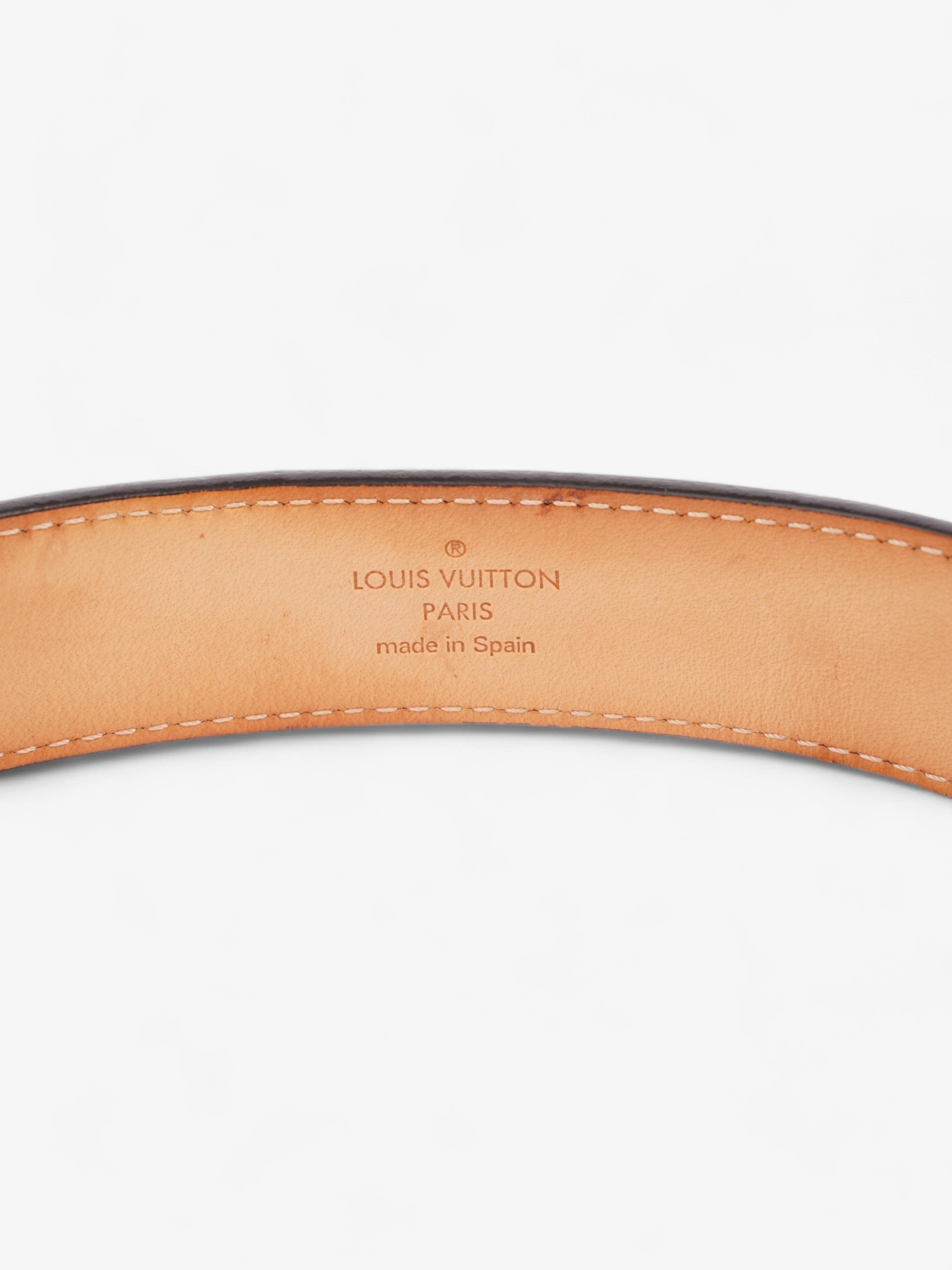 Louis Vuitton Single Buckle Belt Burgundy Patent Leather 80cm 32"