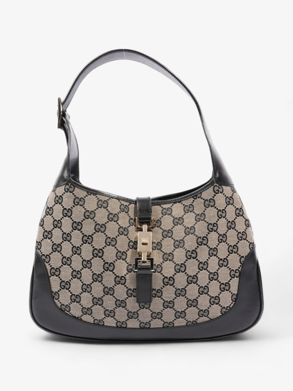 Gucci Jackie Beige And Black GG Supreme Canvas