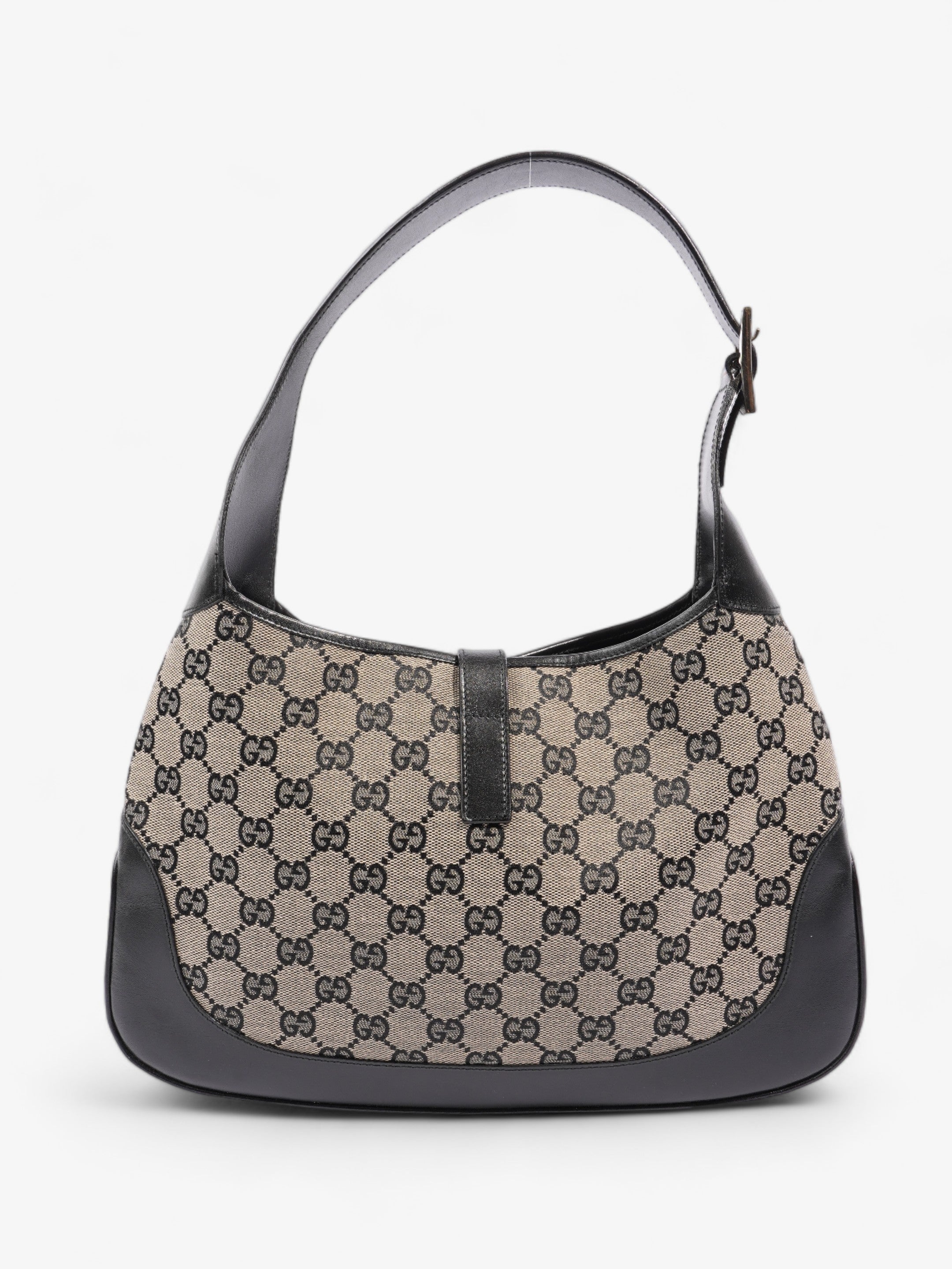 Gucci Jackie Beige And Black GG Supreme Canvas