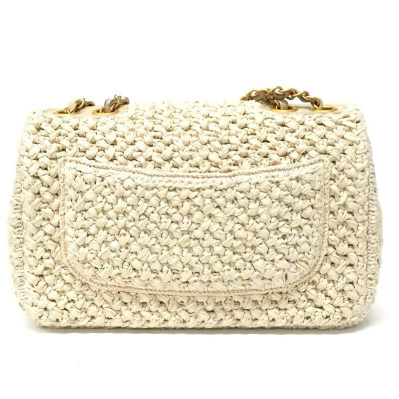 Chanel Cruise 2018 Raffia Crochet Medium Flap Bag