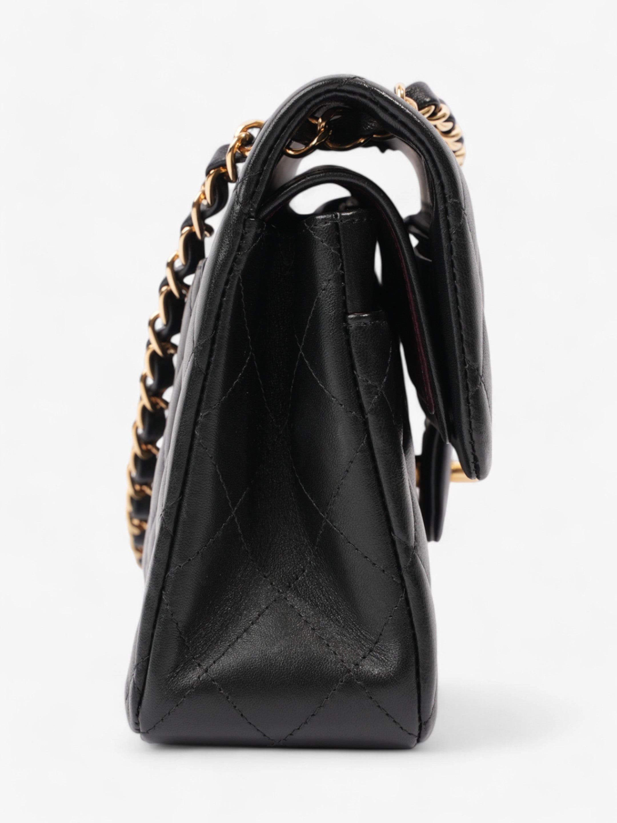 Chanel Classic Double Flap Black Lambskin Leather Small