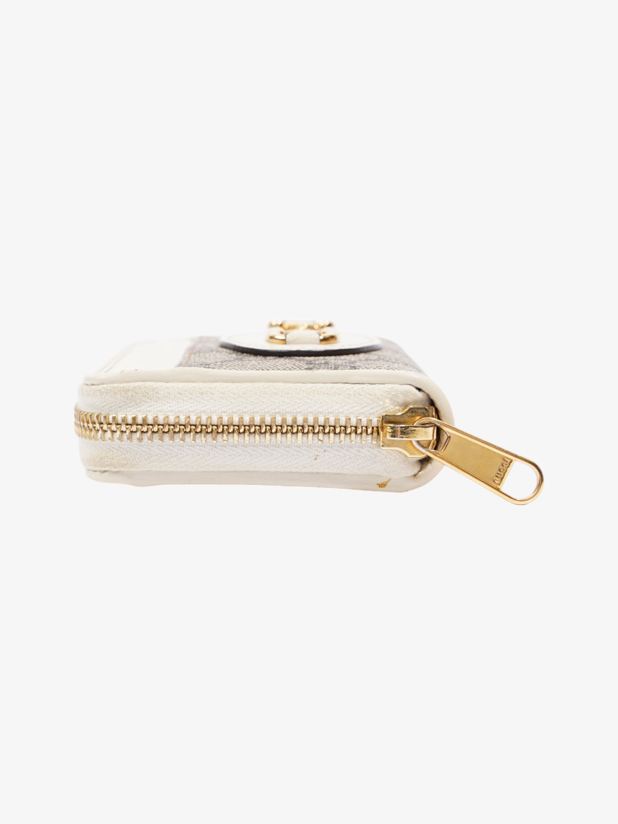 Gucci Horsebit 1955 Coin Purse GG Supreme / White Canvas