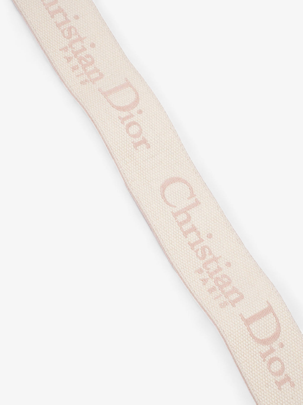 Christian Dior Embroidered Strap Beige / Rose Canvas