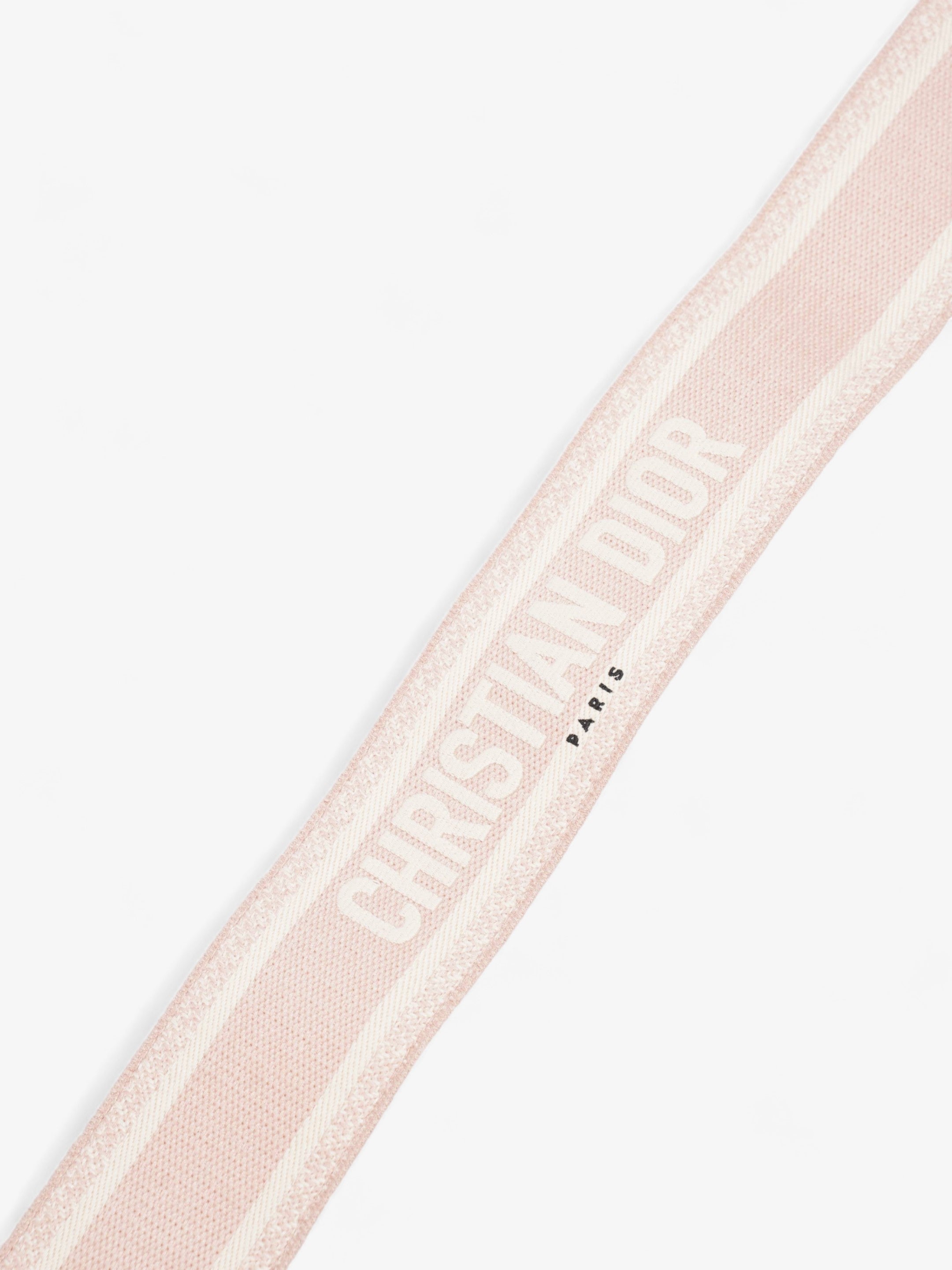 Christian Dior Embroidered Strap Beige / Rose Canvas