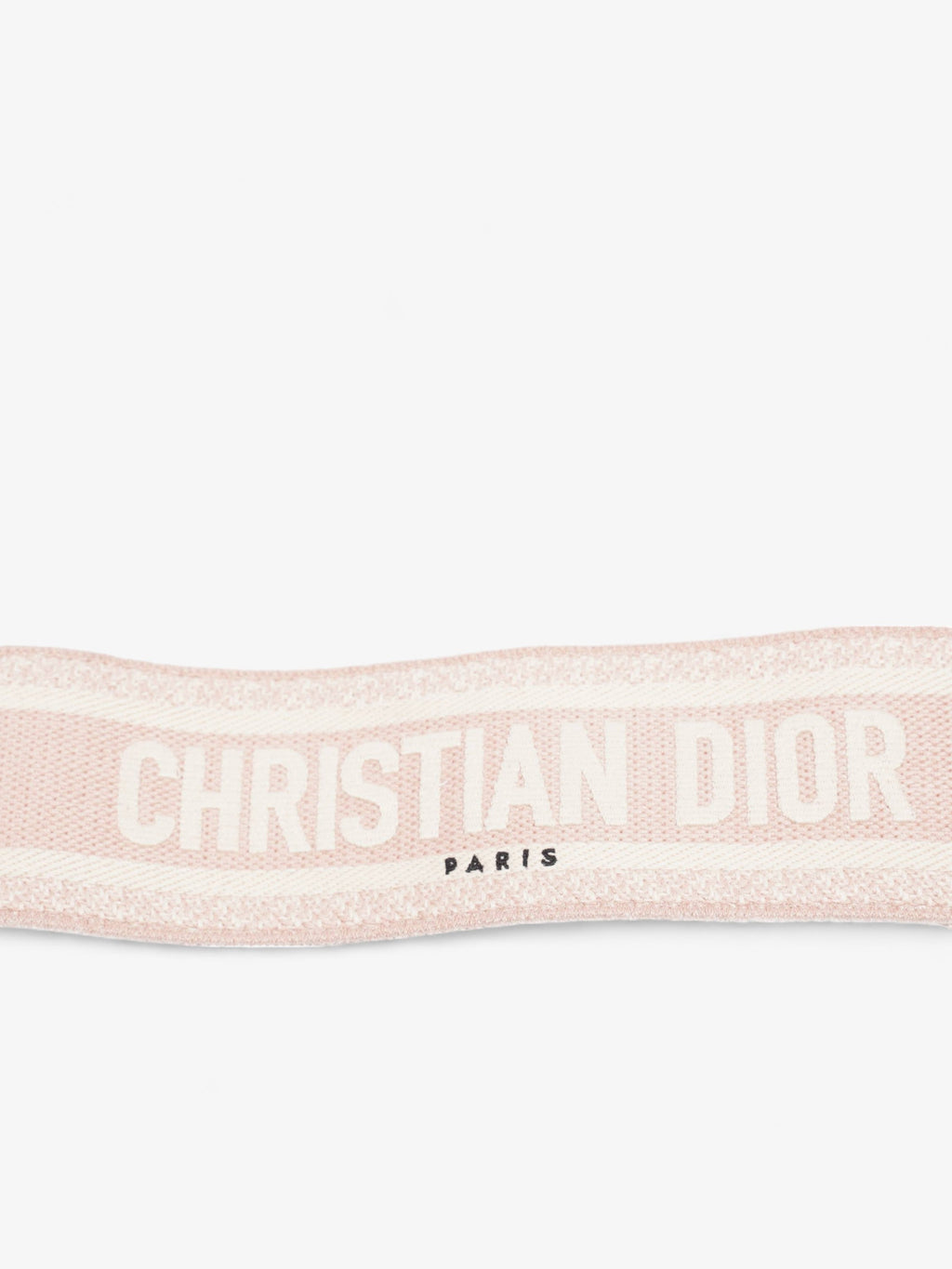 Christian Dior Embroidered Strap Beige / Rose Canvas