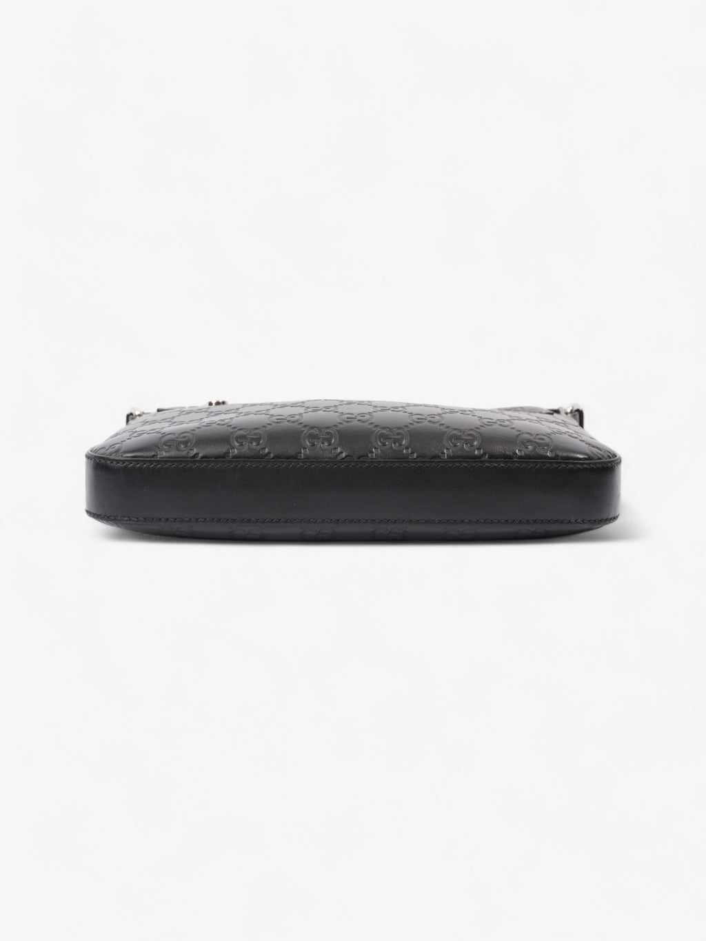 Gucci Signature Messenger Bag Black Leather