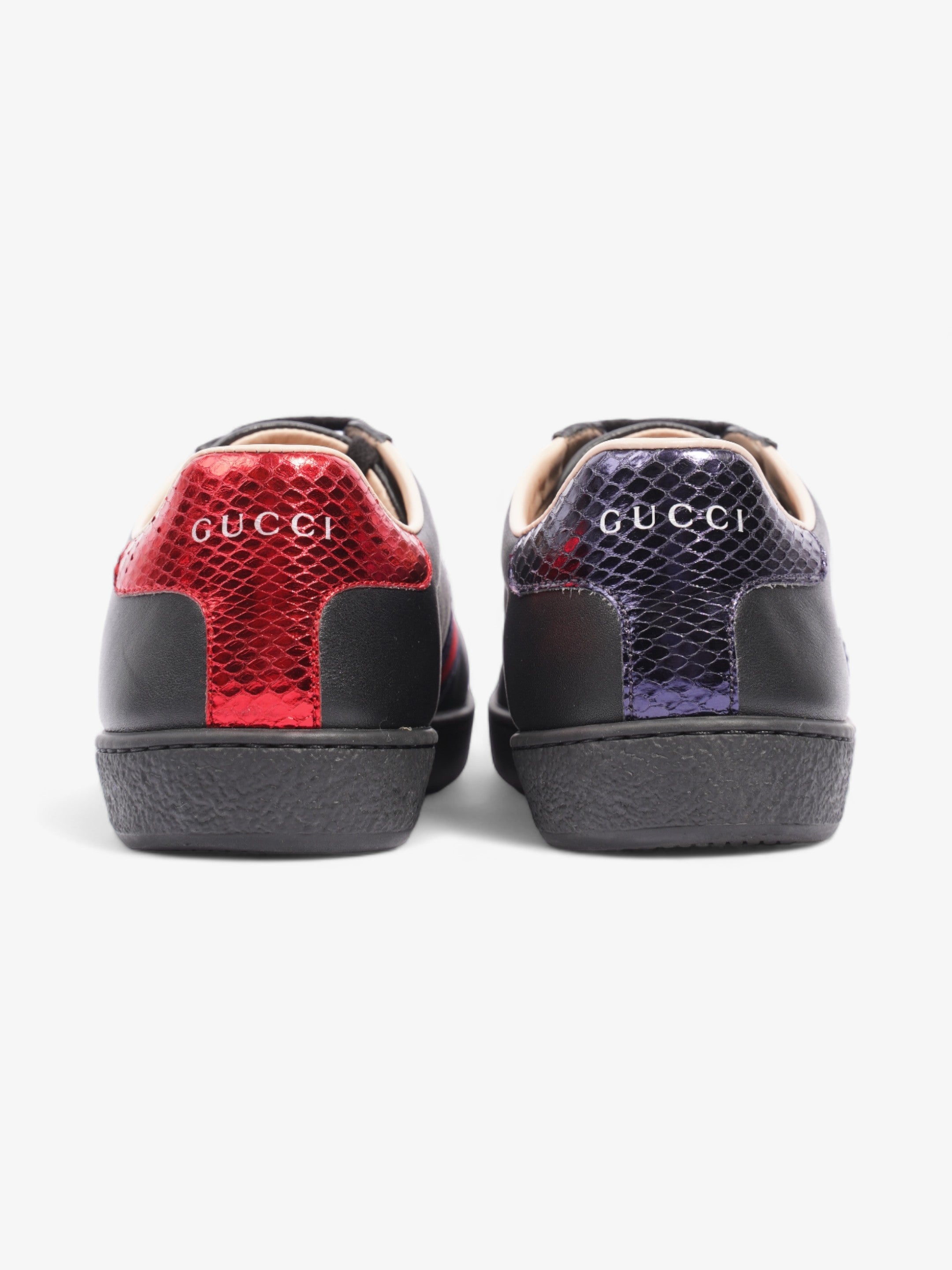 Gucci Ace Embroidered Bee Black / Red / Navy Leather EU 35.5 UK 2.5