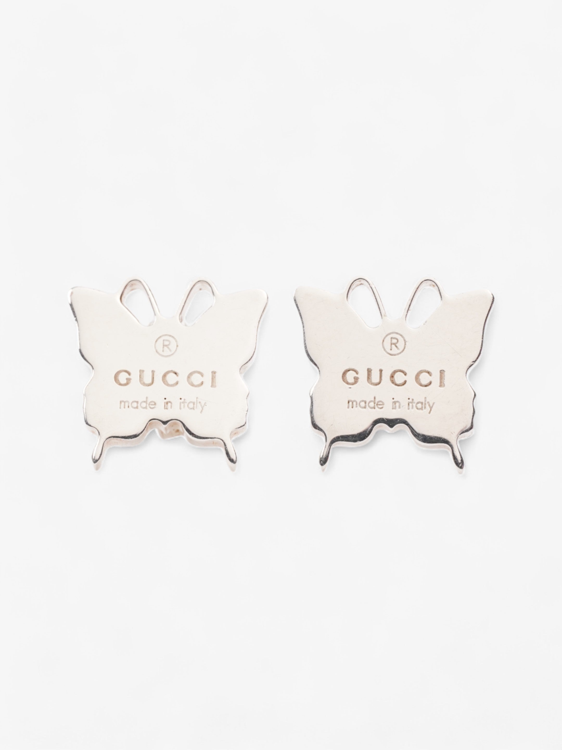 Gucci Butterfly Earrings Silver Silver Sterling