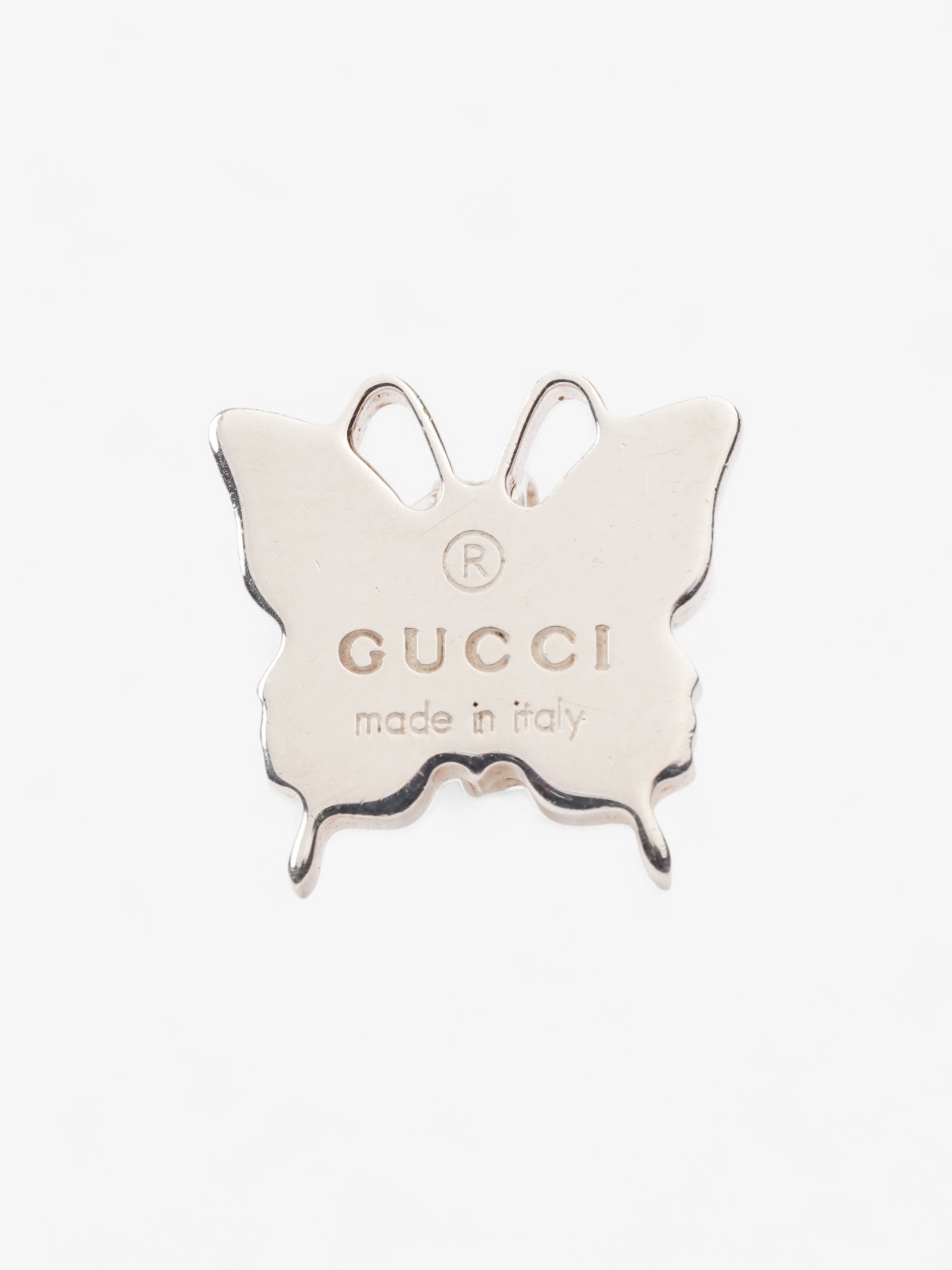 Gucci Butterfly Earrings Silver Silver Sterling