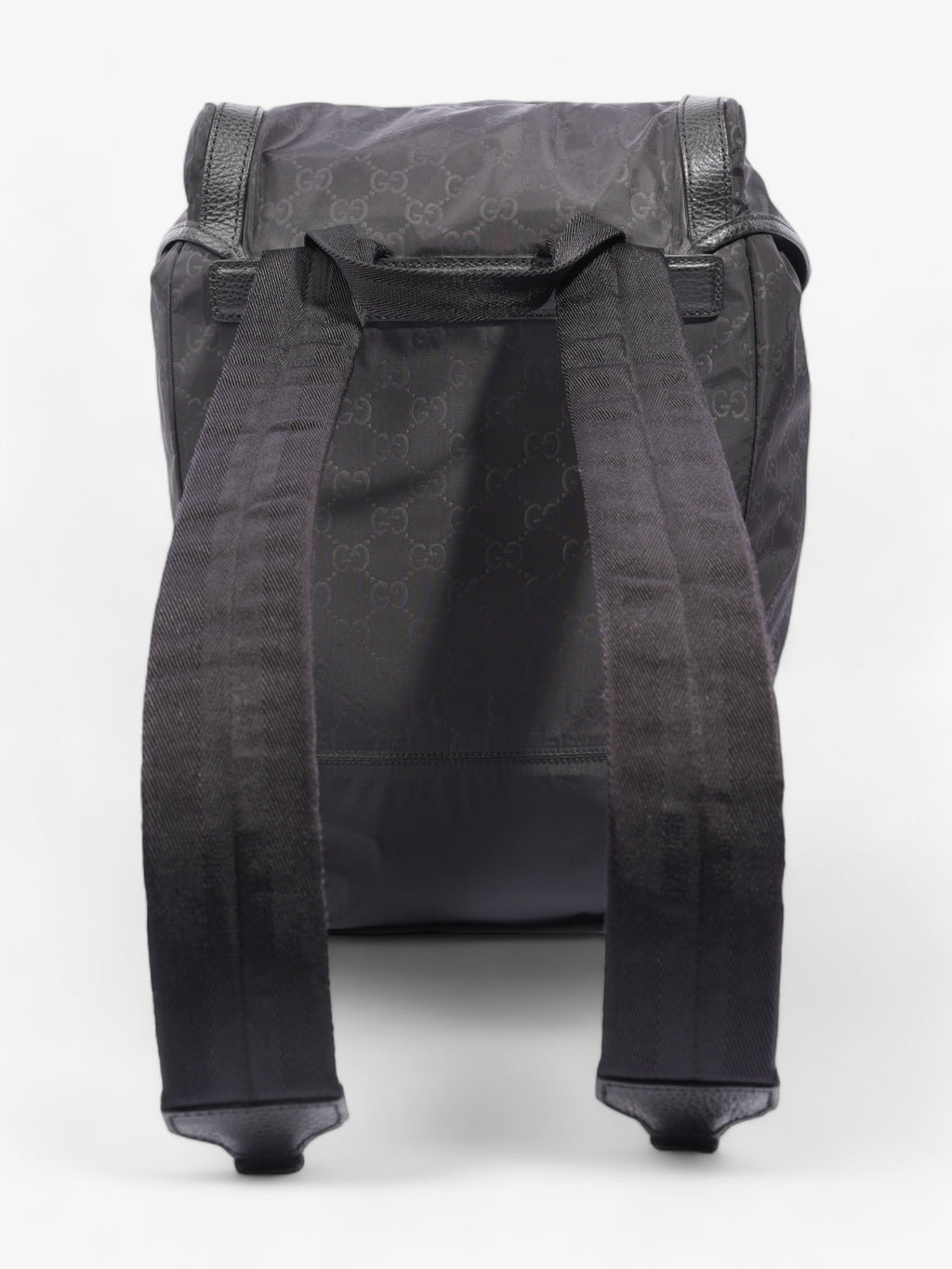 Gucci Travel Drawstring Rucksack Black GG Supreme Nylon